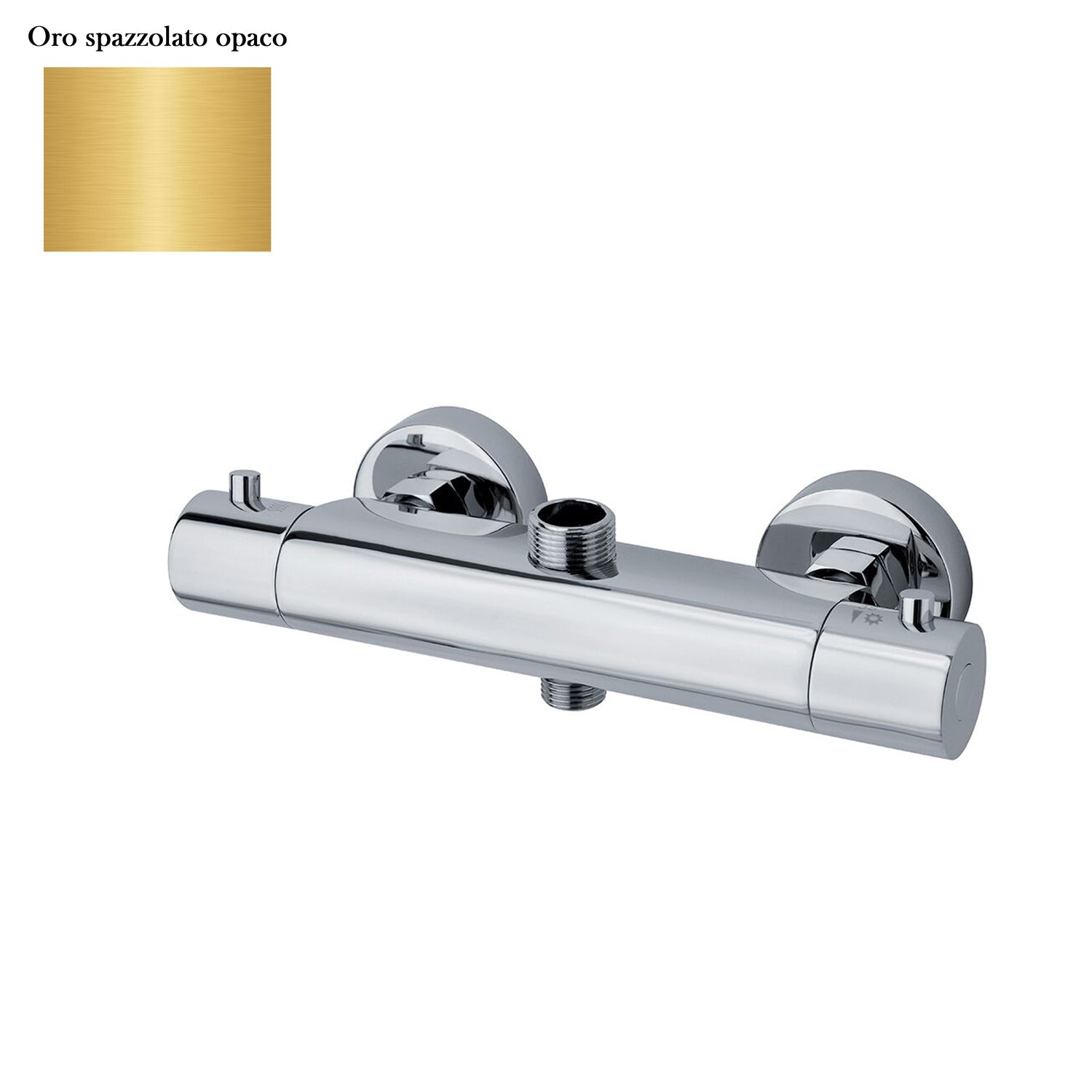 Termostatico doccia esterno con deviatore oro spazzolato by CeramicStore | Lo specialista del tuo bagno