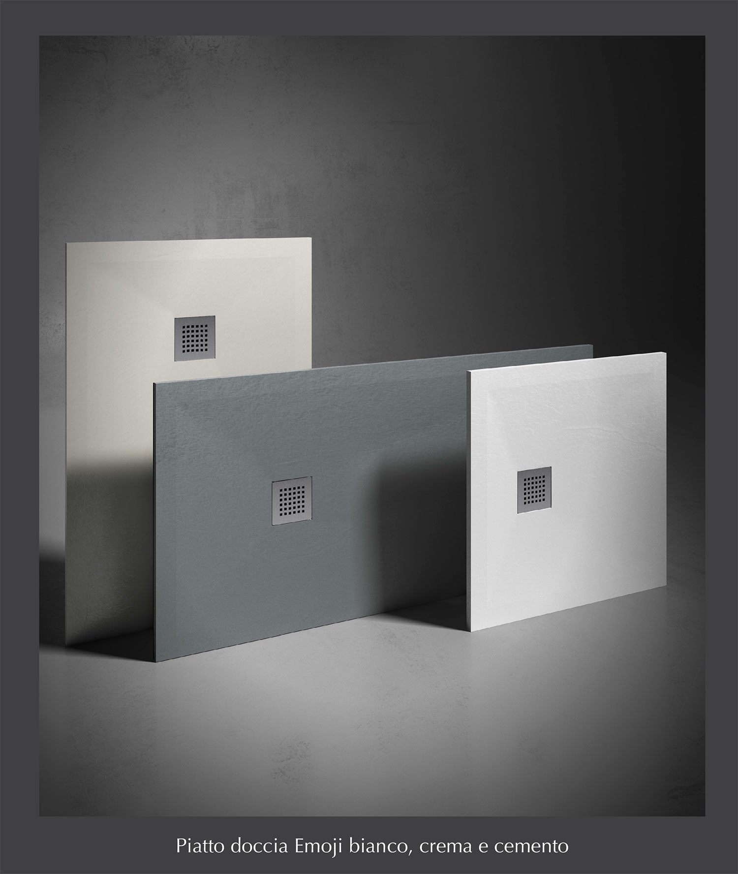  Piatto Doccia quadrato filopavimento 90x90 bianco in resina effetto pietra Emoji riducibile by CeramicStore | Lo specialista del tuo bagno