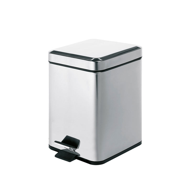2209-13 Portarifiuti quadrato Gedy Argenta 3 lt. in acciaio inox cromato lucido cm 16