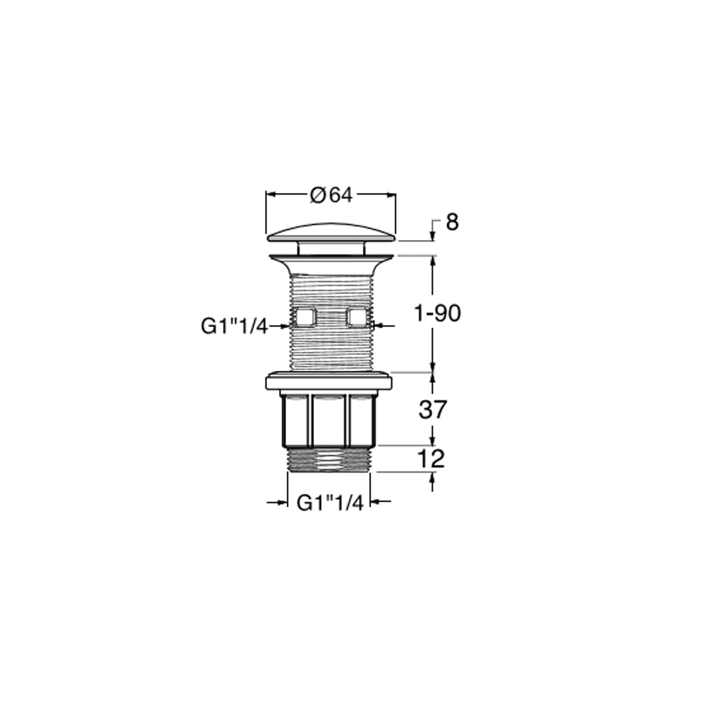  Kit per installazione lavabo con sifone design e piletta clic clac by CeramicStore | Lo specialista del tuo bagno