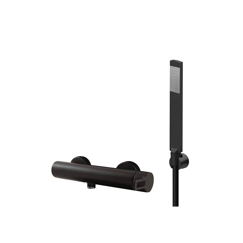 Miscelatore doccia serie Ringo modello RIN168DNO colore nero opaco supporto snodato Paffoni by CeramicStore | Lo specialista del tuo bagno