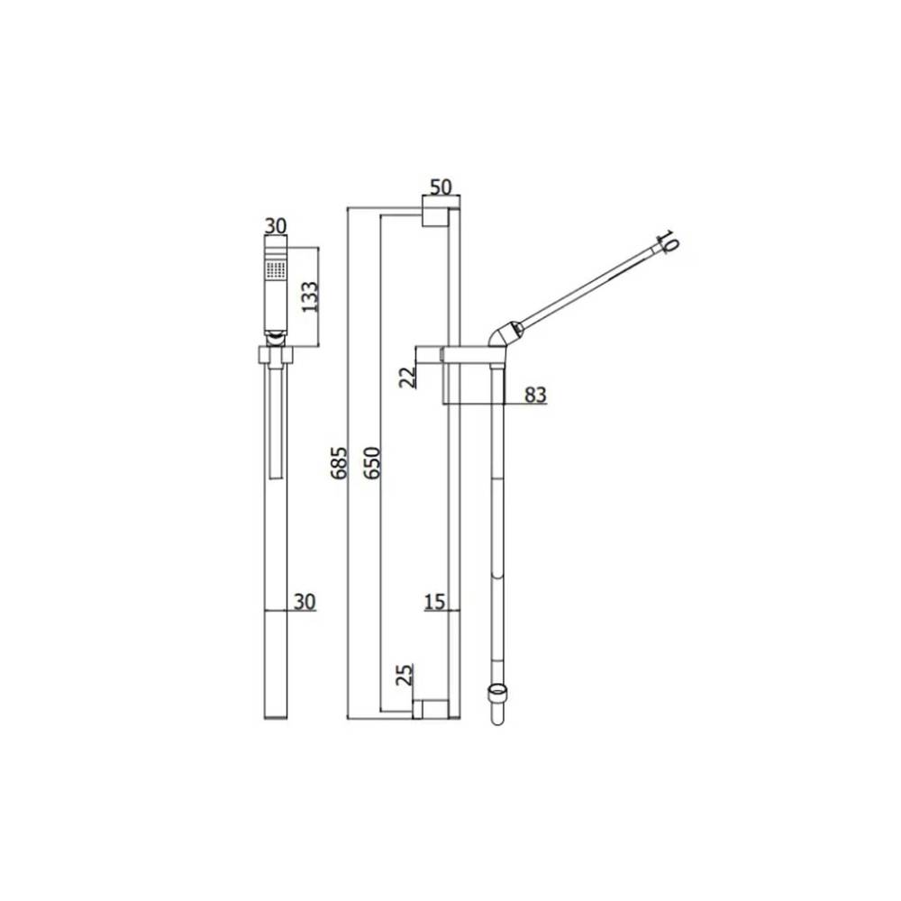  Set saliscendi con asta Level e miscelatore doccia esterno cromo Paffoni by CeramicStore | Lo specialista del tuo bagno