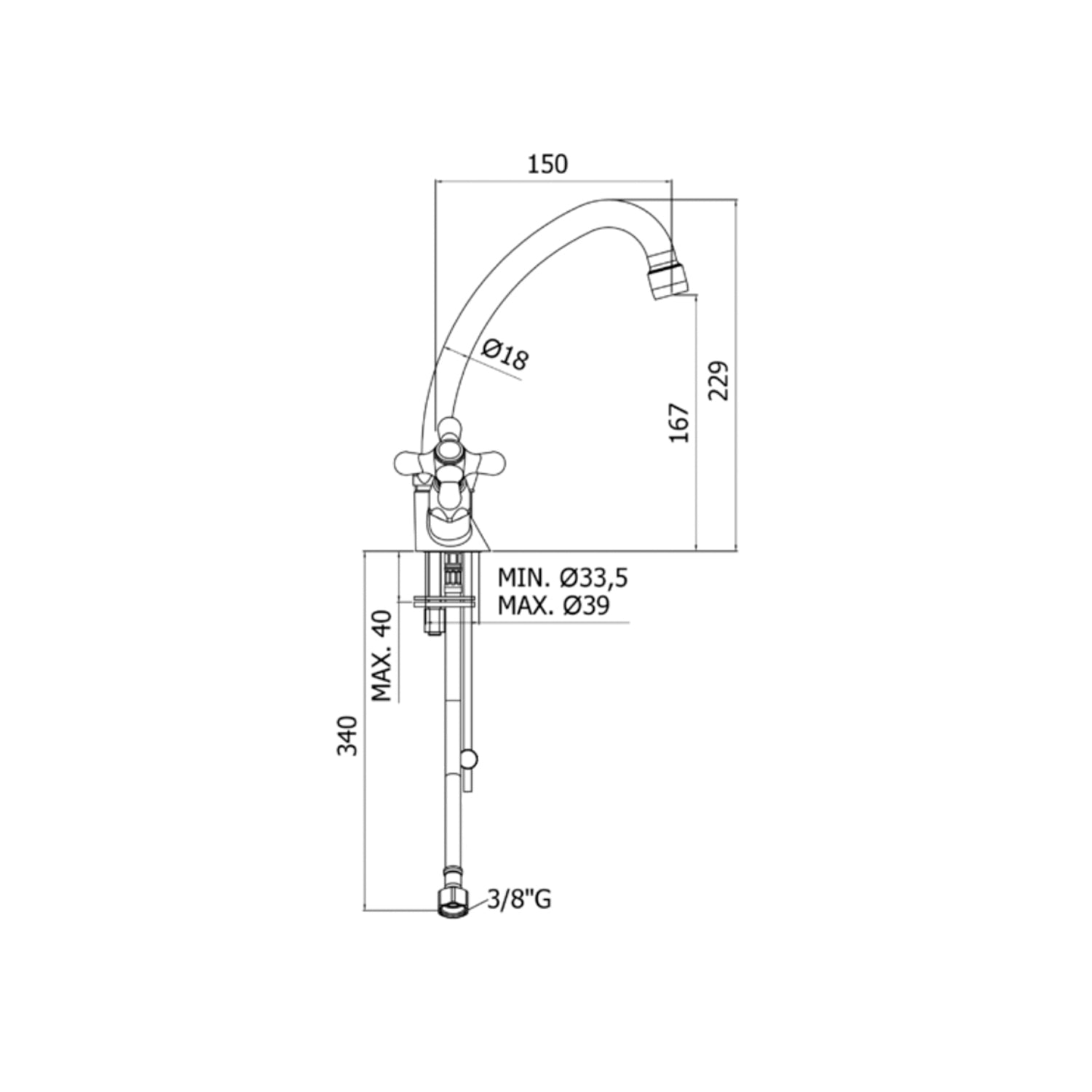  Monoforo lavabo con canna orientabile Paffoni serie Iris - Ramato by CeramicStore | Lo specialista del tuo bagno