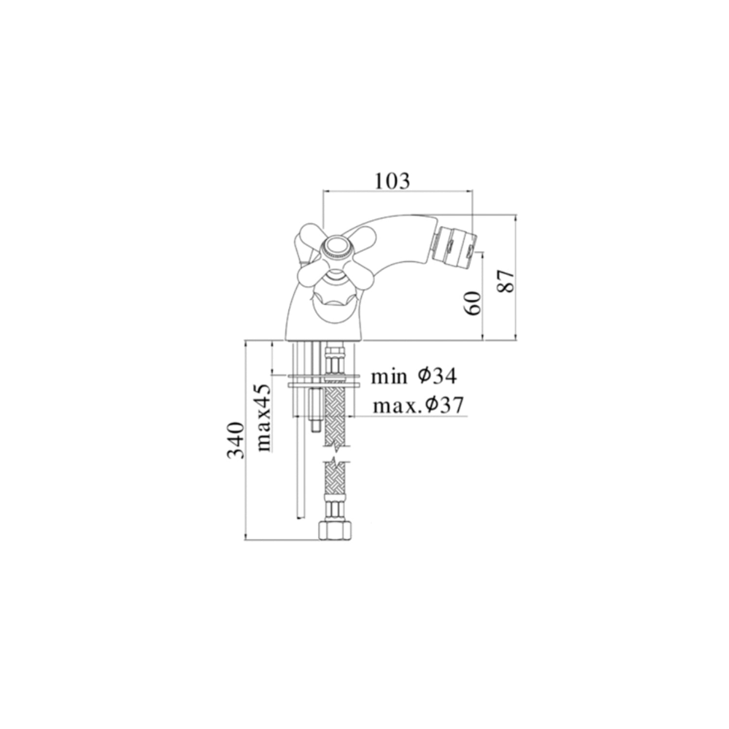  Monoforo bidet con canna orientabile Paffoni serie Iris - Ramato by CeramicStore | Lo specialista del tuo bagno