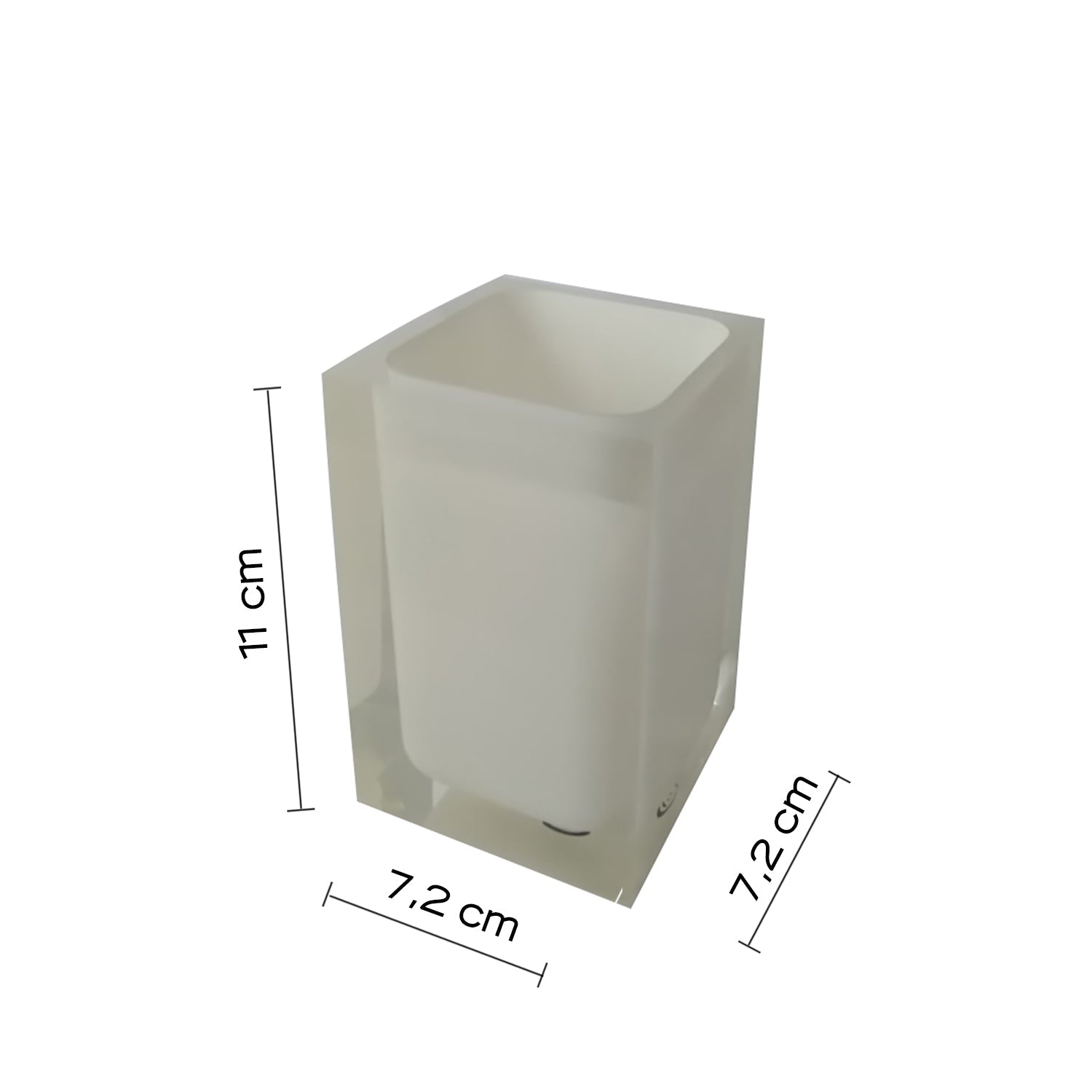  Portaspazzolini da appoggio in resina Gedy serie Rainbow - Bianco