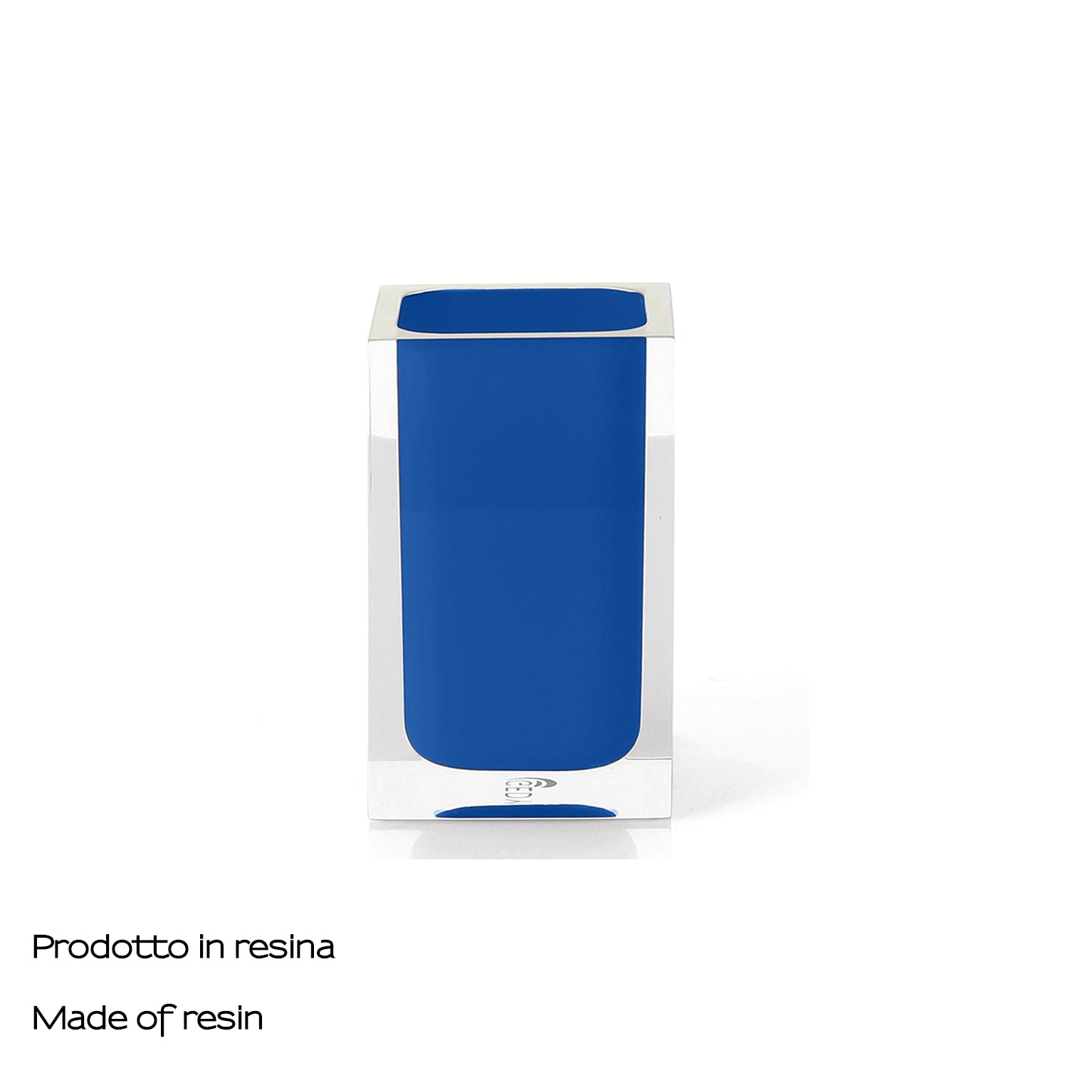  Portaspazzolini da appoggio in resina Gedy serie Rainbow - Blu