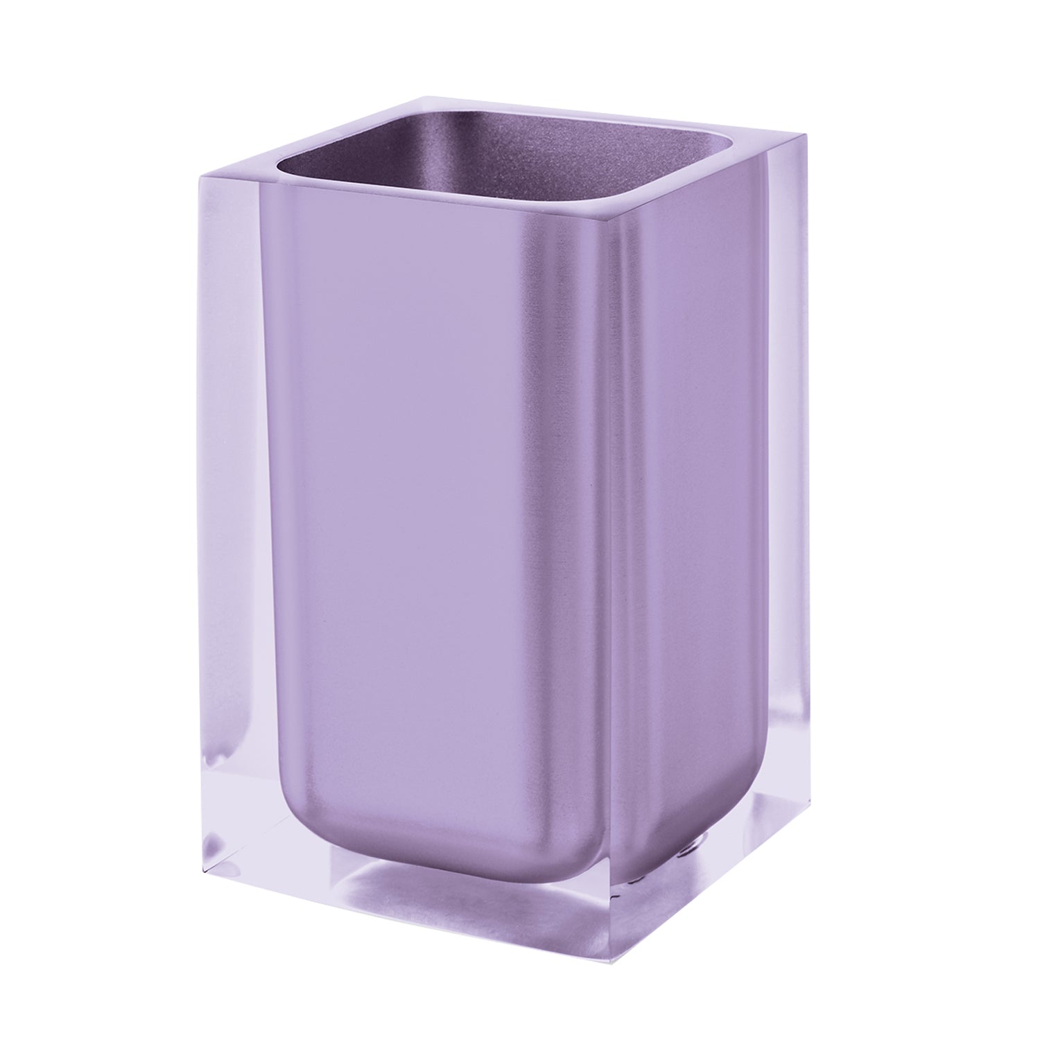 Portaspazzolini da appoggio in resina Gedy serie Rainbow - Lilla