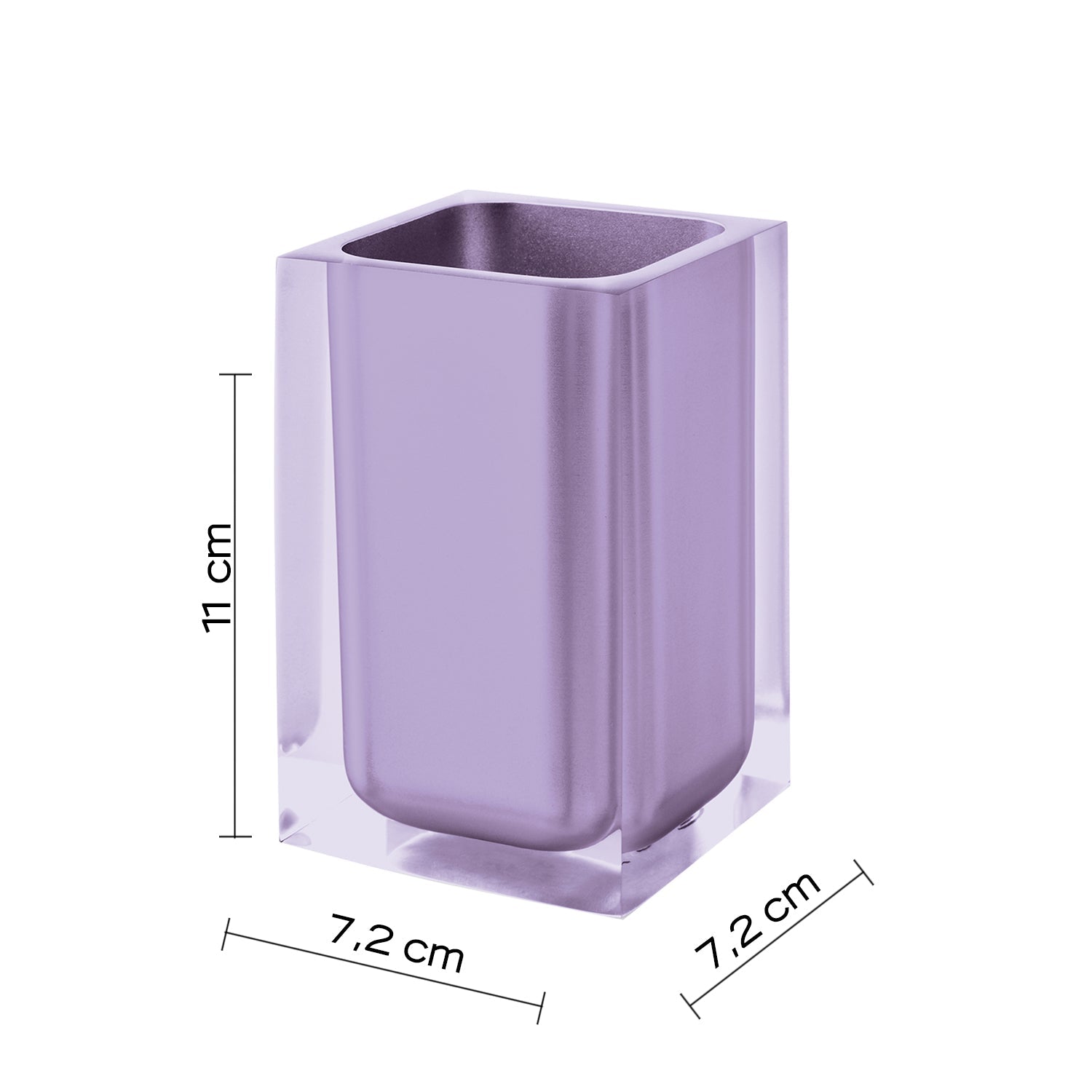  Portaspazzolini da appoggio in resina Gedy serie Rainbow - Lilla