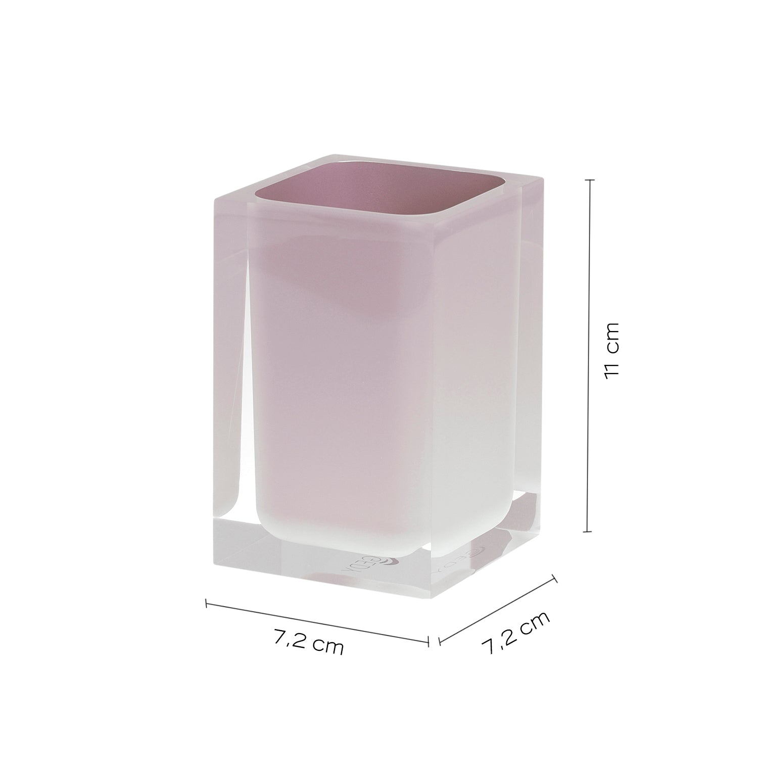  Portaspazzolini da appoggio in resina Gedy serie Rainbow - Rosa