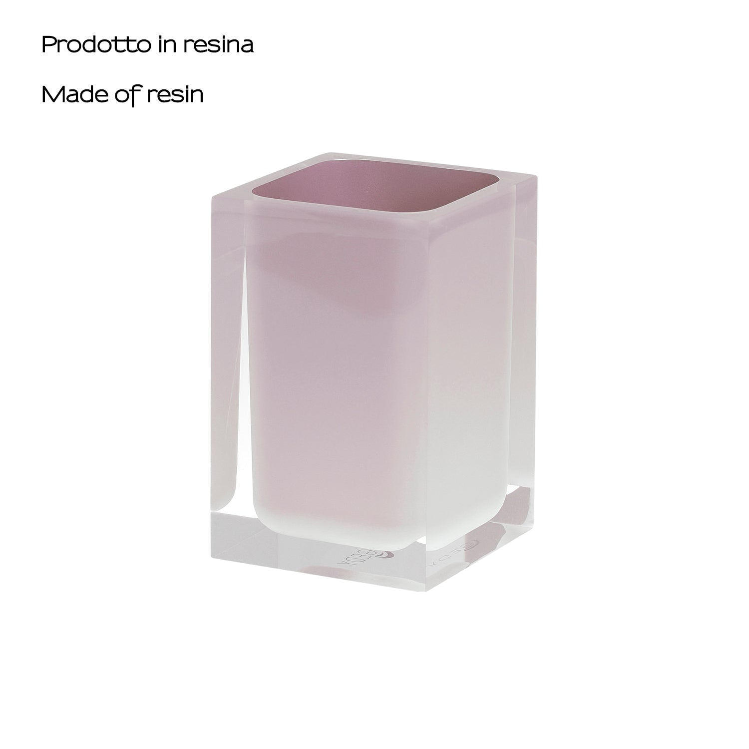  Portaspazzolini da appoggio in resina Gedy serie Rainbow - Rosa