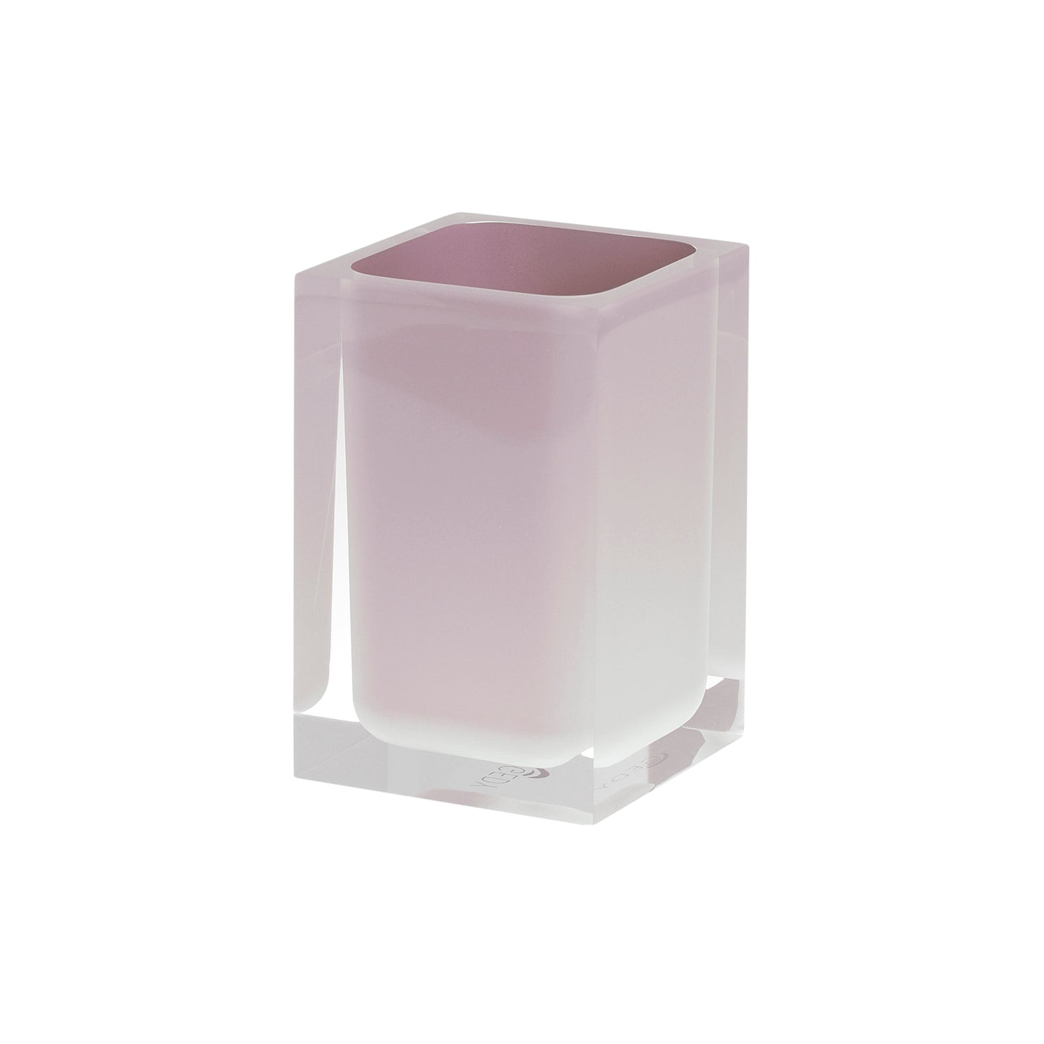 Portaspazzolini da appoggio in resina Gedy serie Rainbow - Rosa