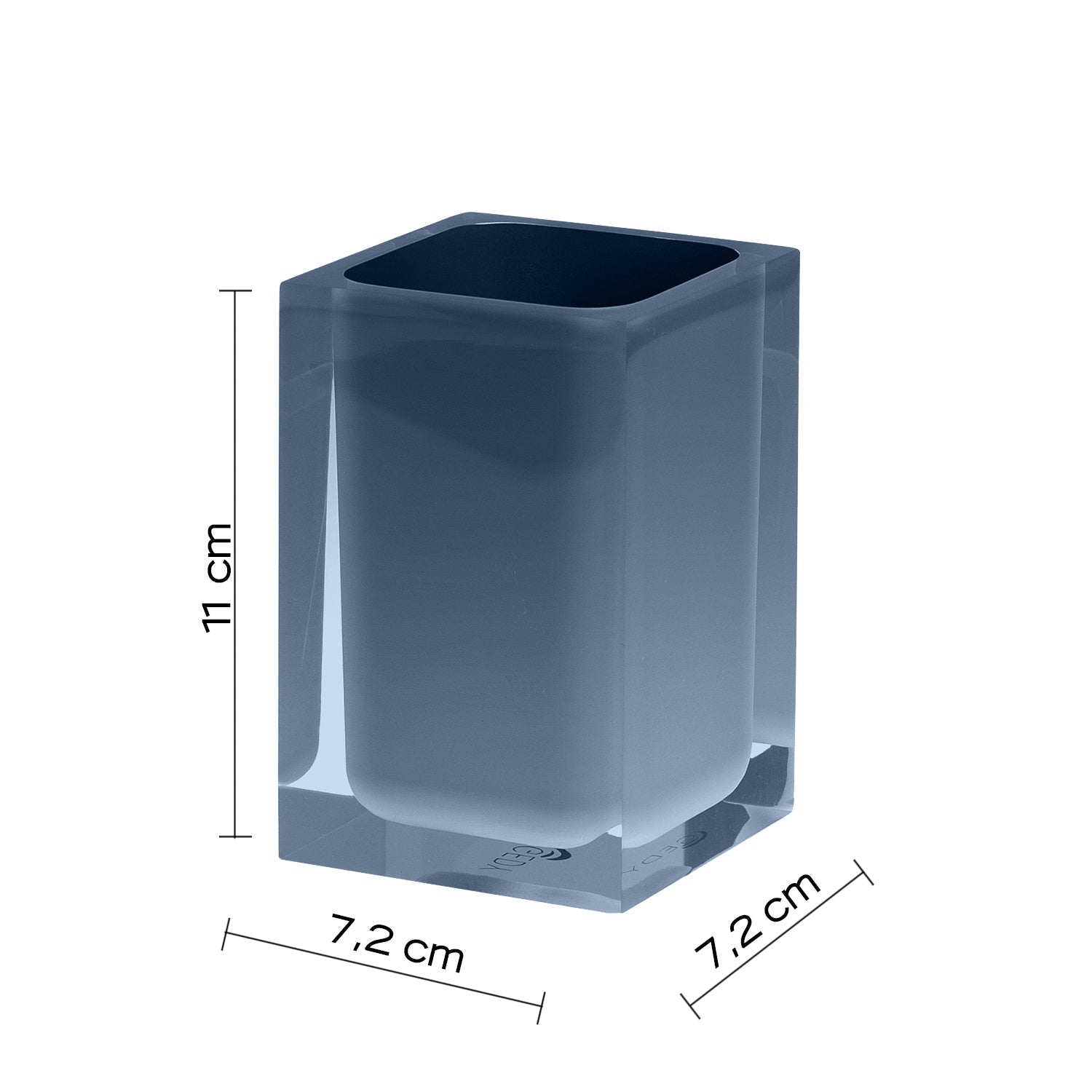  Portaspazzolini da appoggio in resina Gedy serie Rainbow - Blu Petrolio