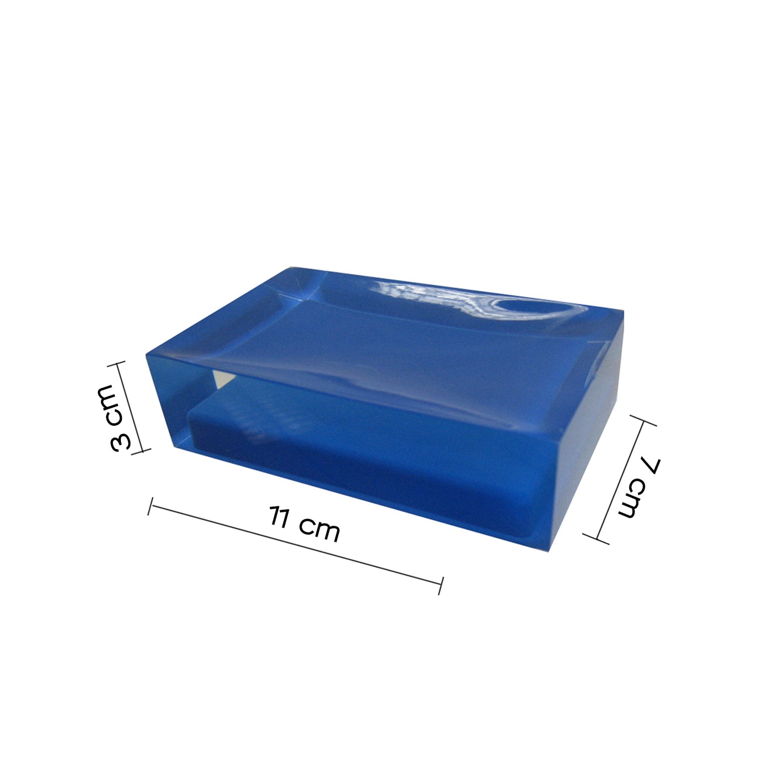  Portasapone da appoggio in resina collezione Gedy serie Rainbow - Blu