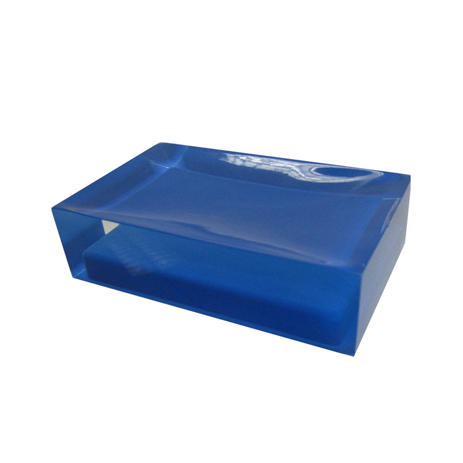 Portasapone da appoggio in resina collezione Gedy serie Rainbow - Blu