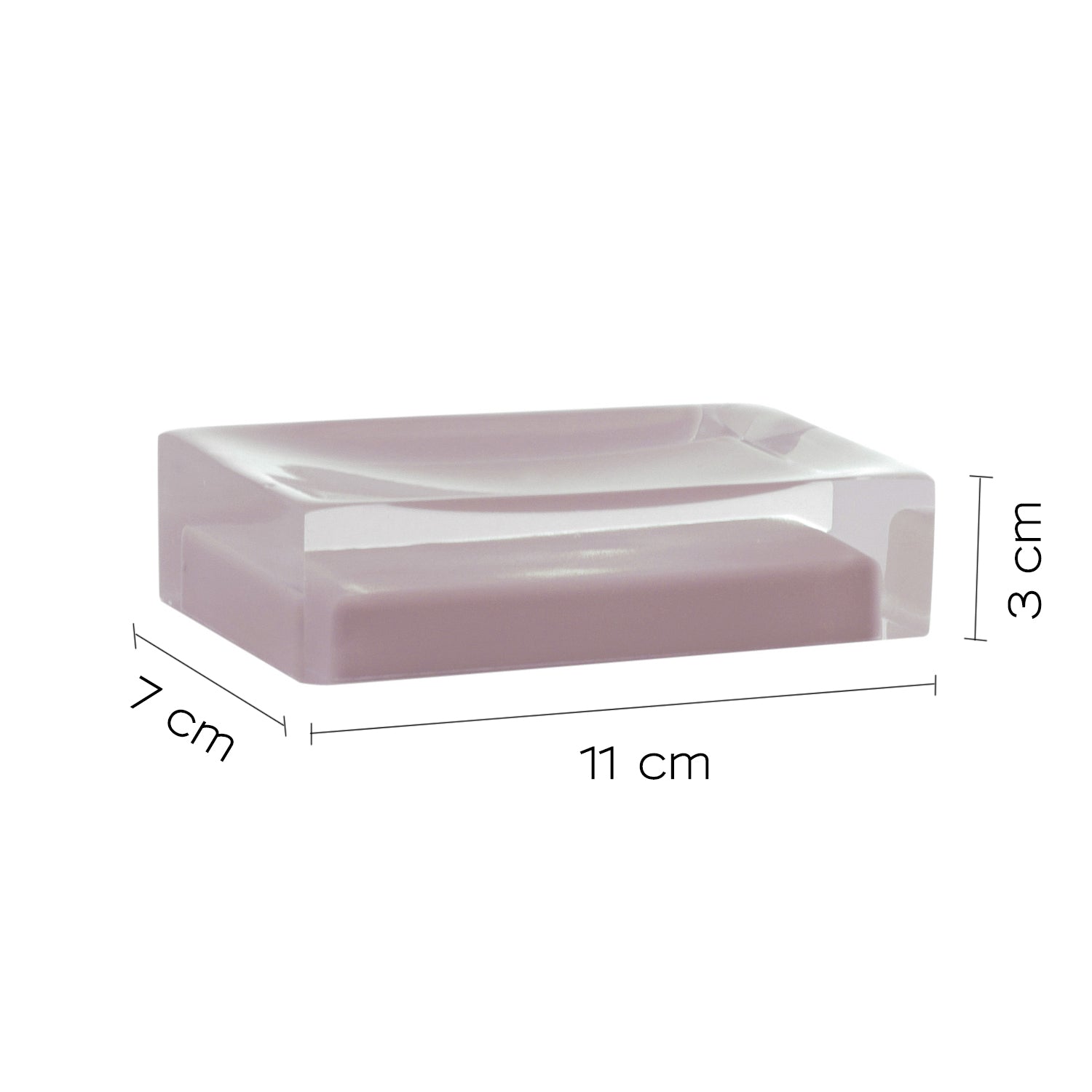  Portasapone da appoggio in resina collezione Gedy serie Rainbow - Rosa