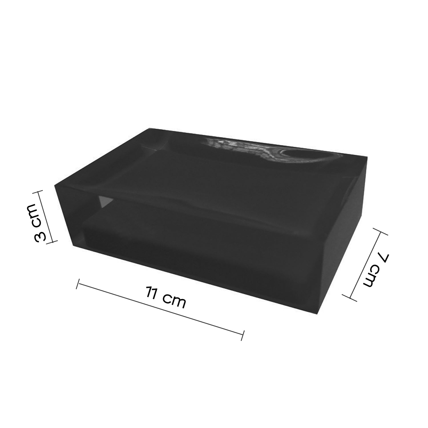  Portasapone da appoggio in resina collezione Gedy serie Rainbow - Nero