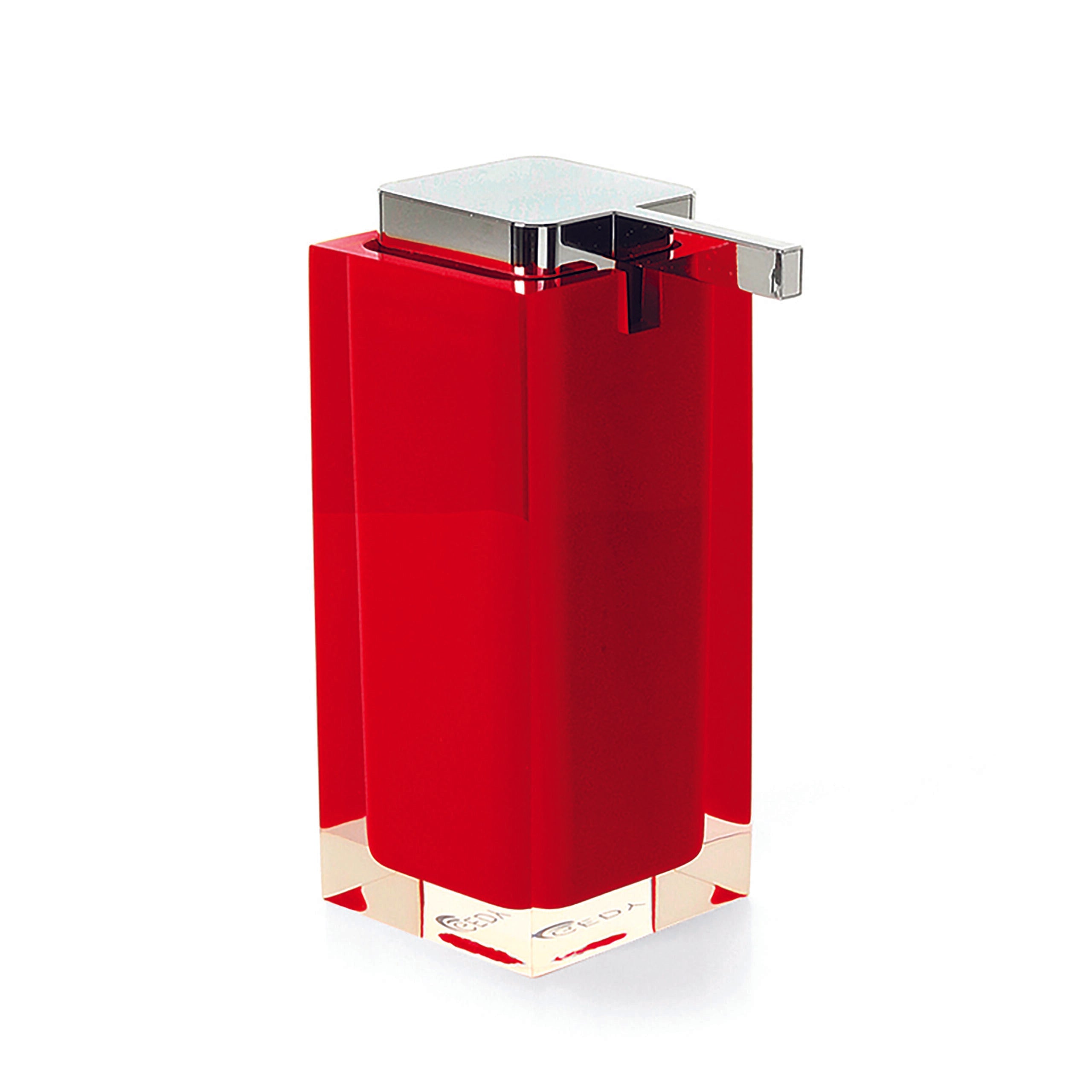 Dosasapone da appoggio in resina Gedy serie Rainbow - Rosso