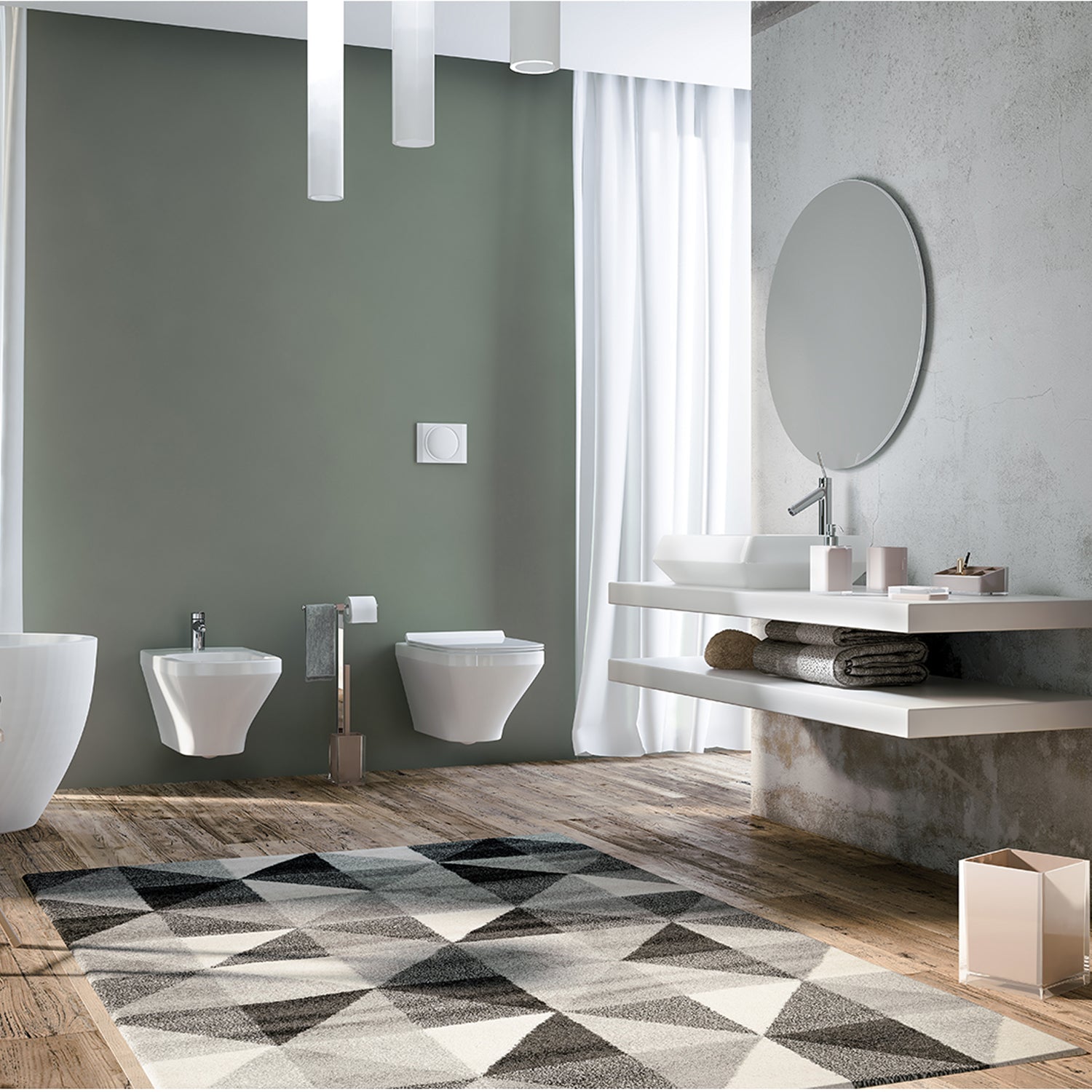  Scopino da appoggio in resina Gedy serie Rainbow - Tortora Chiaro by CeramicStore | Lo specialista del tuo bagno