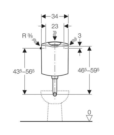 136.432.11.1 Cassetta di risciacquo esterna GEBERIT AP116 doppio tasto 3