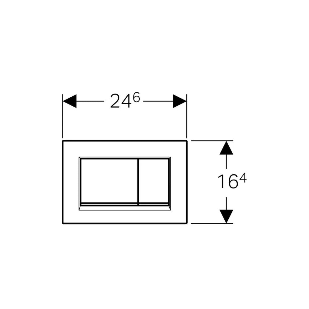 Piastra di azionamento Geberit Sigma 30 Cromo-Satinata-Cromo ART 115.883.KH.1 3