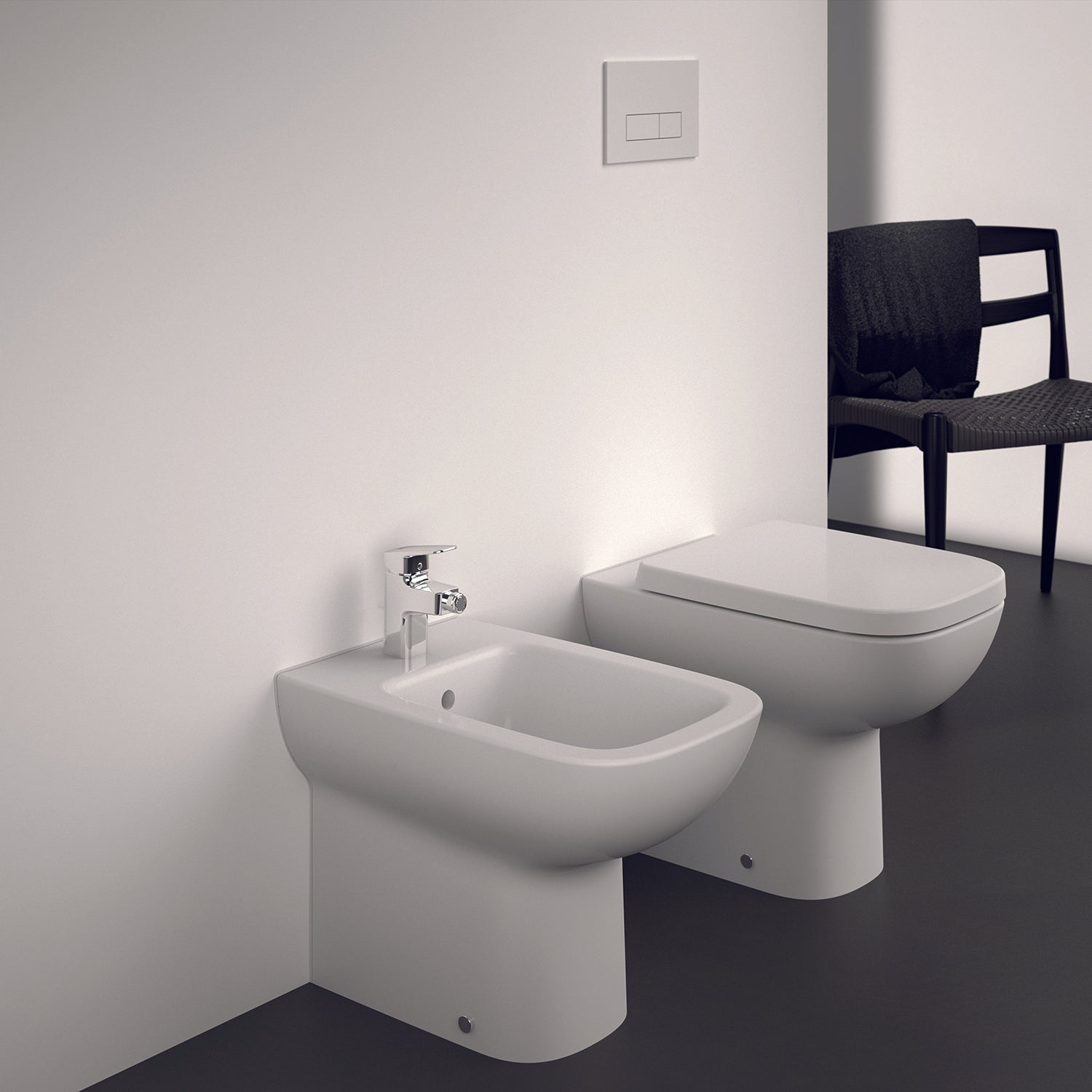 Bidet filomuro universale Ideal Standard modello i.life A 54x35,5 cm 2