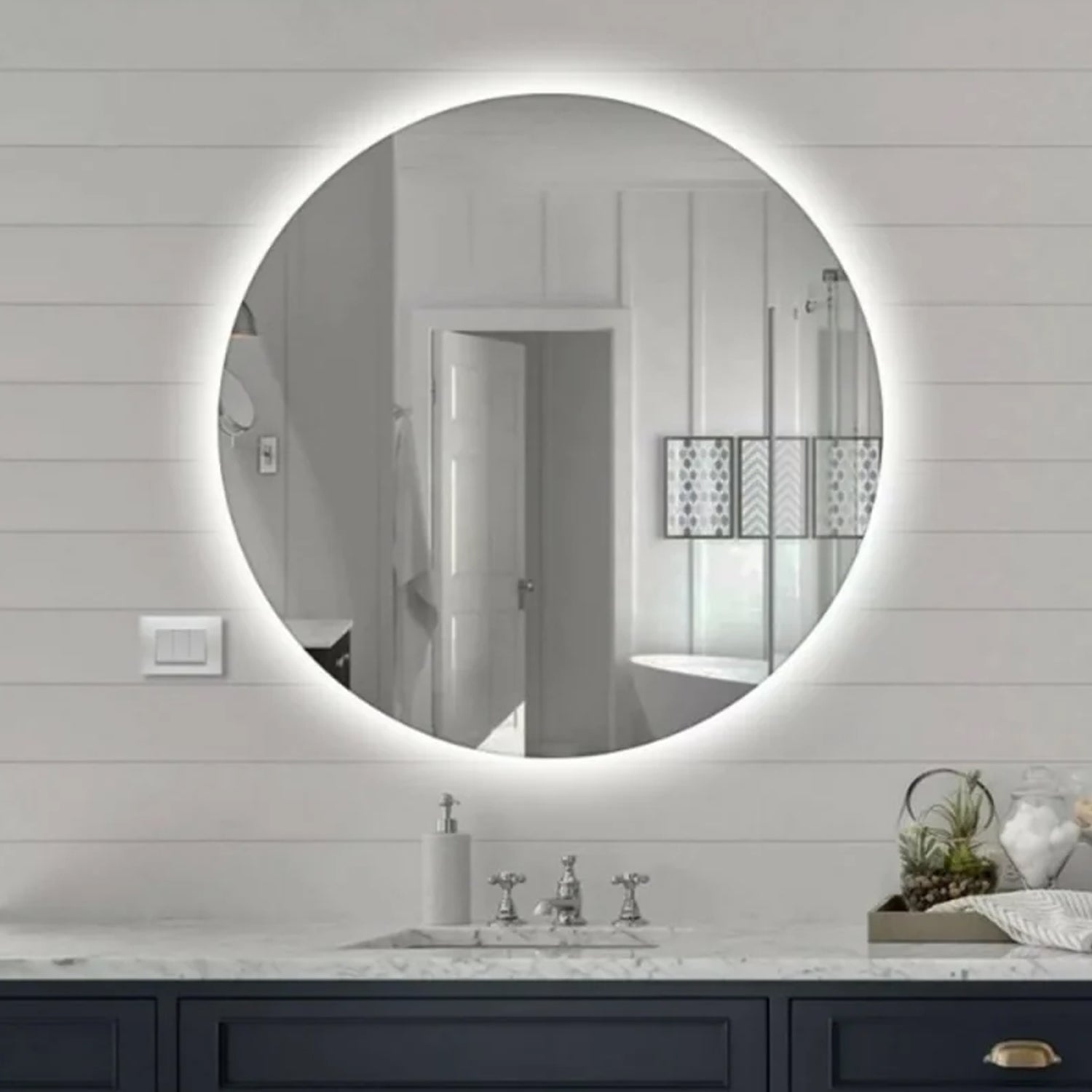 Specchio retroilluminato Cubi&Co linea Moon - ø 70 cm