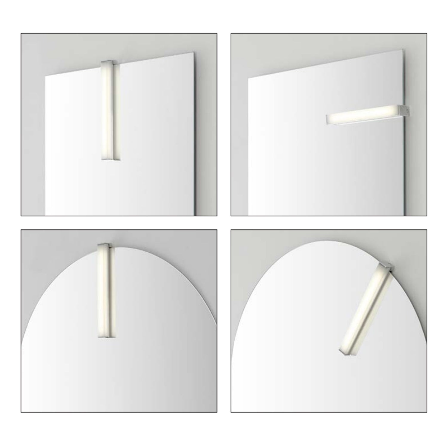 Lampada LED universale in ABS Cubi&Co 25 cm - Cromo 2