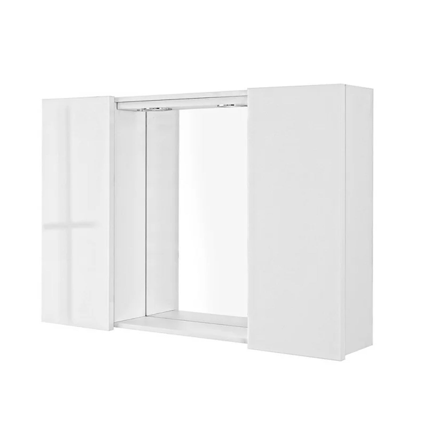 Specchiera con ante e illuminazione LED Cubi&Co serie Star 91x61 cm - Bianco lucido