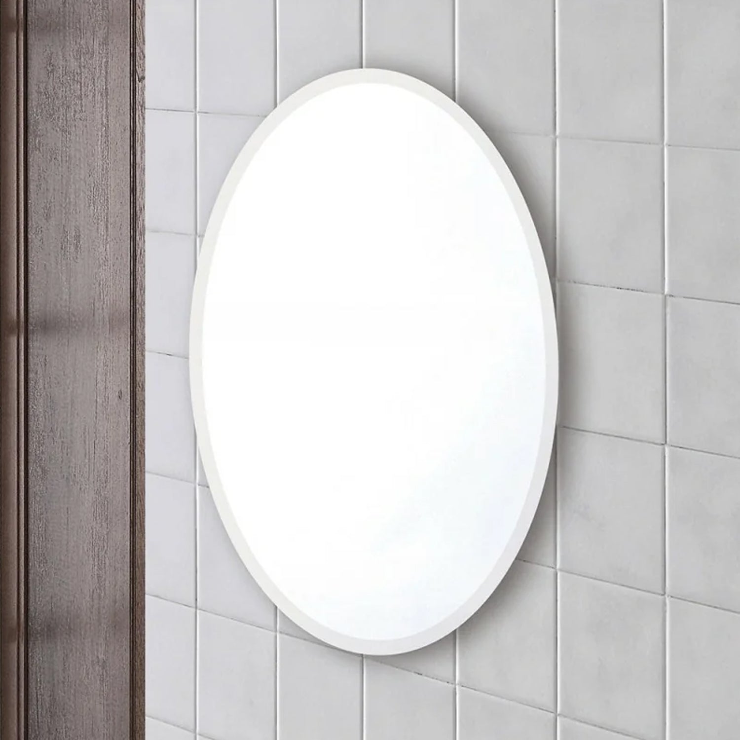 Specchio ovale reversibile con bisellatura a filo Cubi&Co modello Best - 45x65 cm 3