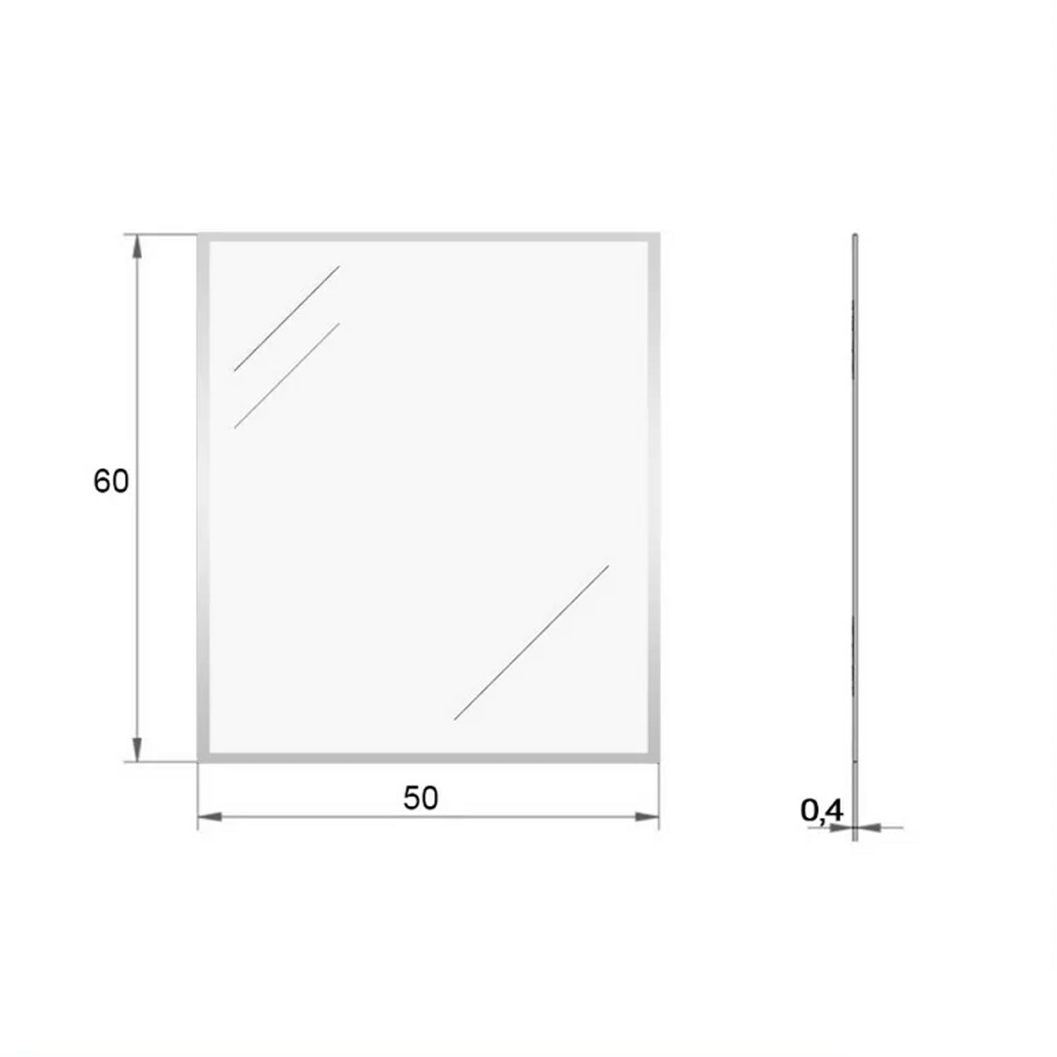 Specchio rettangolare reversibile con bisellatura a filo Cubi&Co modello Best - 50x60 cm 2