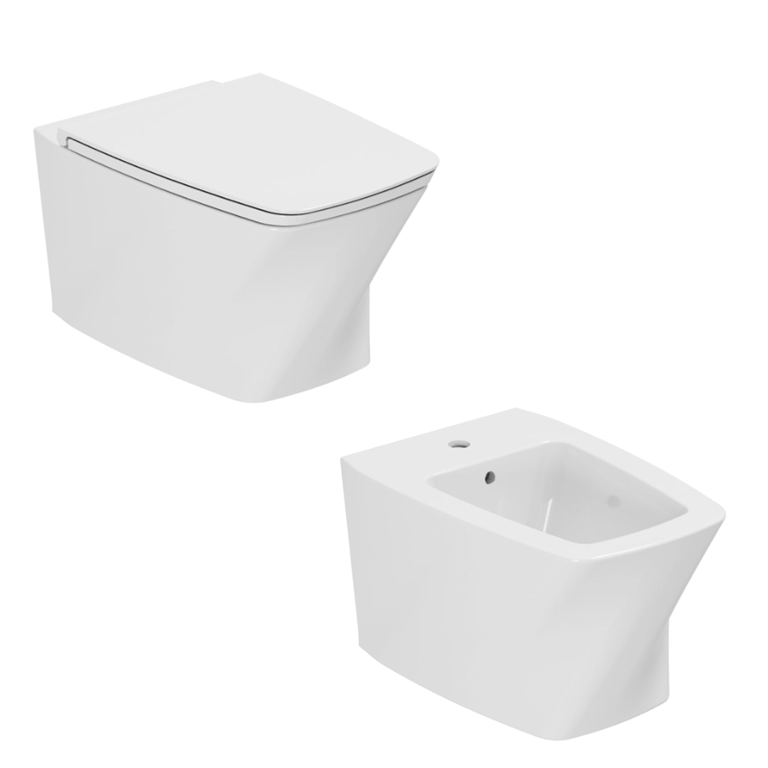  Coppia sanitari sospesi Azzurra serie Hera 57x38x30