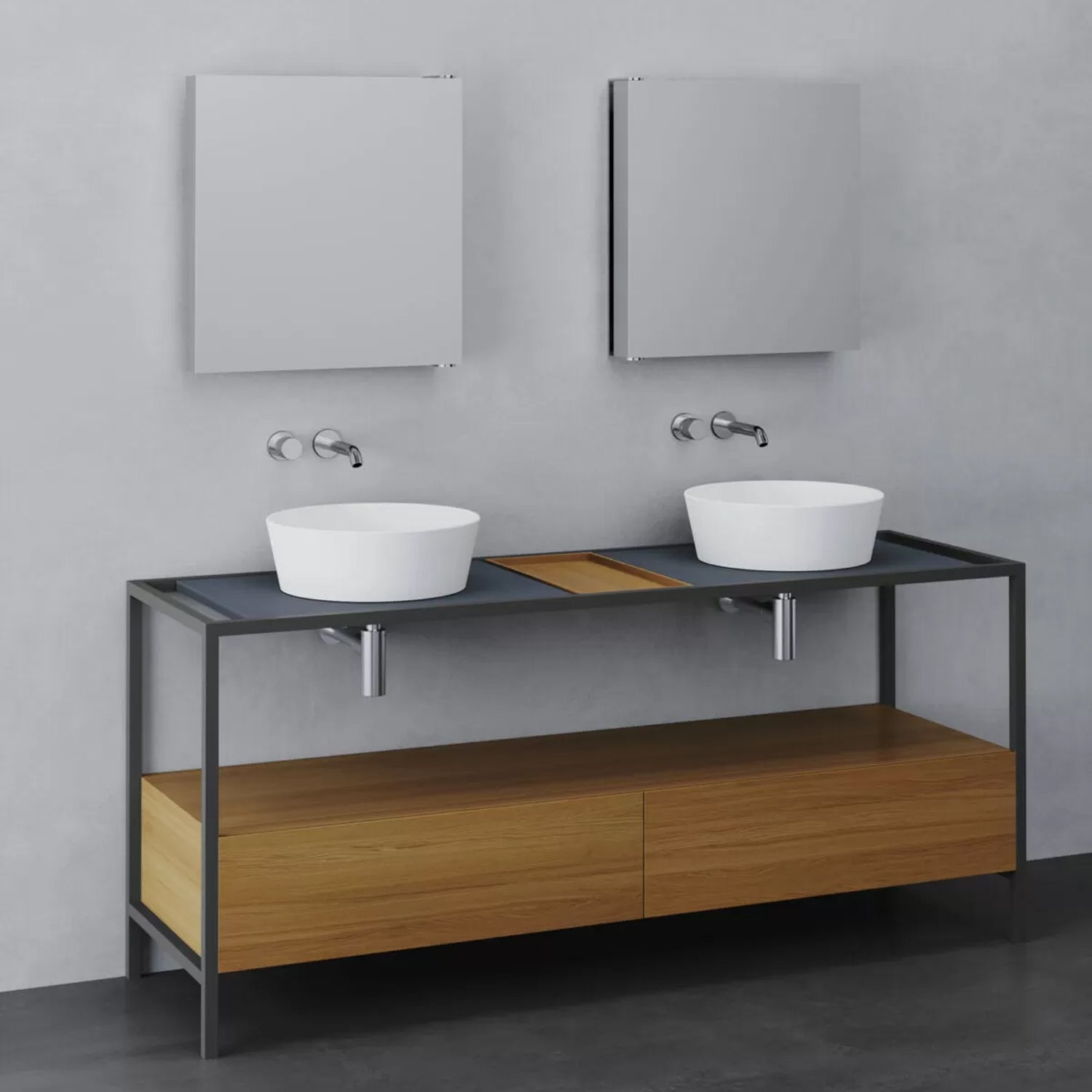  Lavabo rotondo Azzurra serie Forma à¸30x14 cm - Bianco lucido