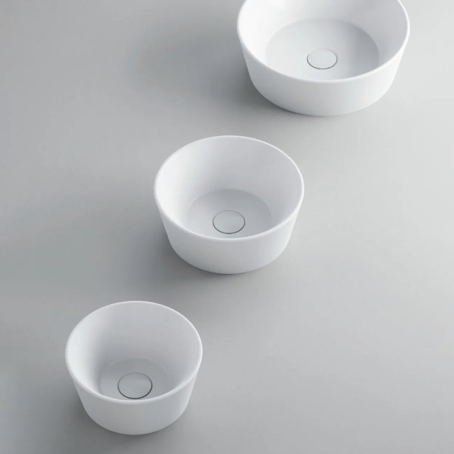  Lavabo rotondo Azzurra serie Forma à¸35x14 cm - Bianco lucido