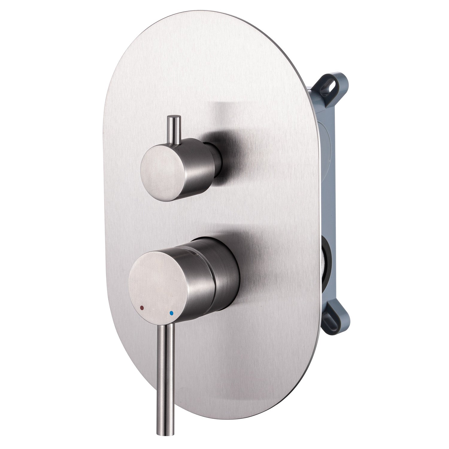 Miscelatore doccia ad incasso 2 vie TriaSix in acciaio 316 spazzolato by CeramicStore | Lo specialista del tuo bagno