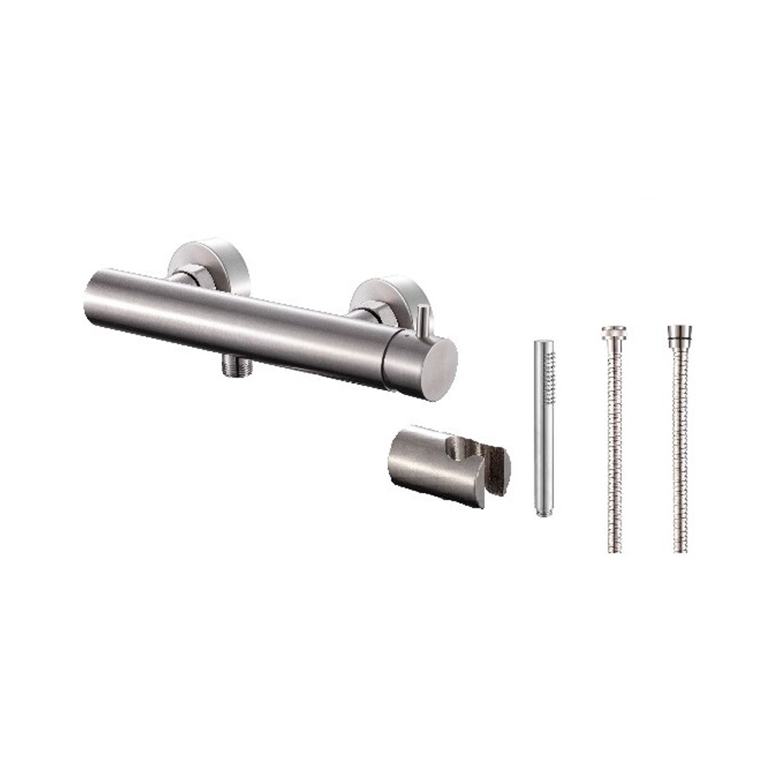 Miscelatore esterno doccia TriaSix in acciaio 316 spazzolato by CeramicStore | Lo specialista del tuo bagno