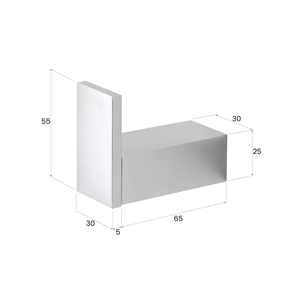 Appendino bagno in alluminio Bathcore Serie Sun - Argento 2