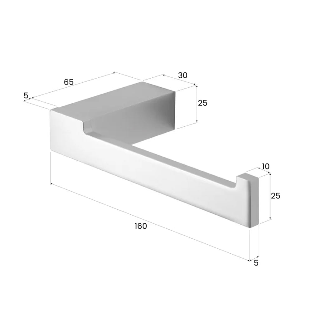 Porta rotolo bagno in alluminio Bathcore Serie Sun - Argento 2
