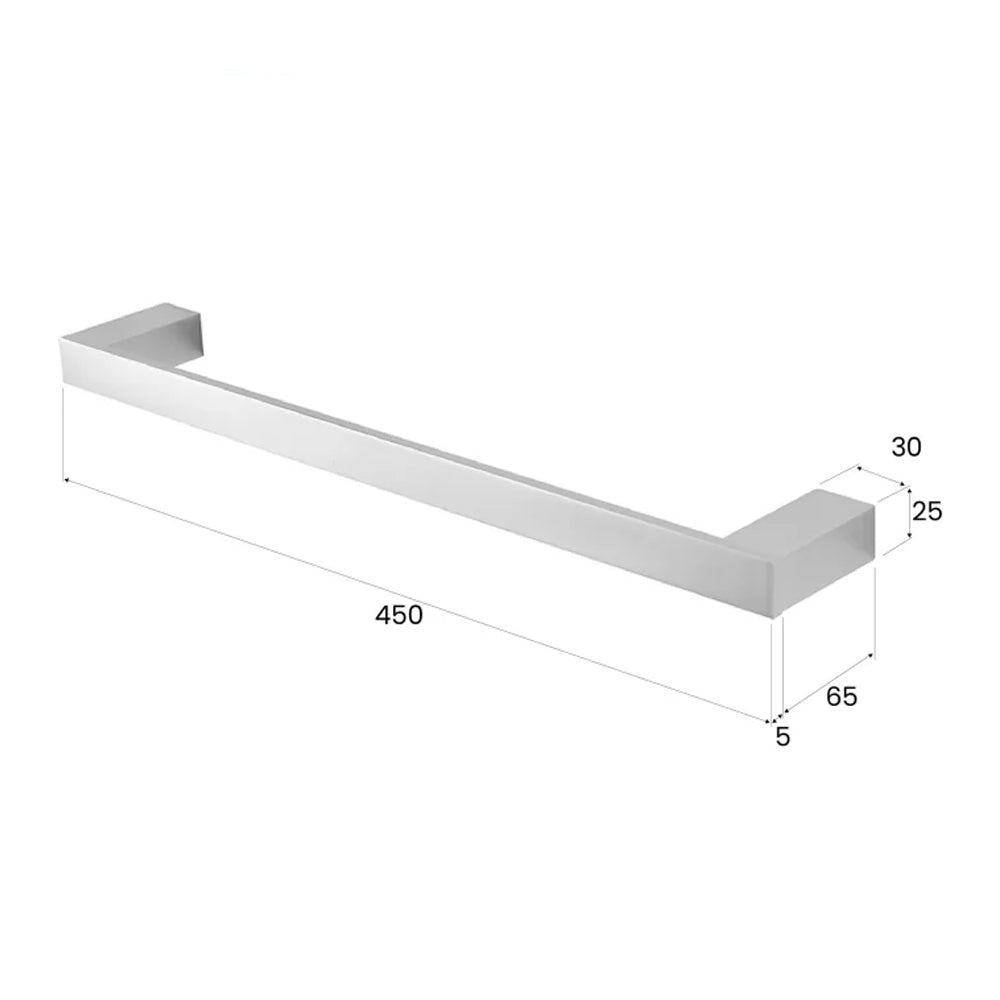 Porta asciugamani 45 cm in alluminio Bathcore Serie Sun - Argento 2