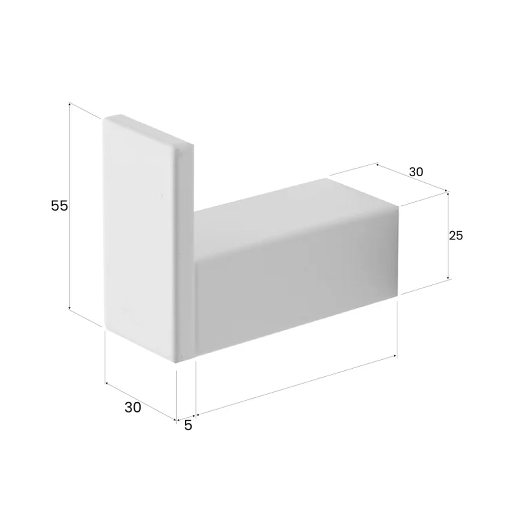 Appendino bagno in alluminio Bathcore Serie Sun - Bianco 2