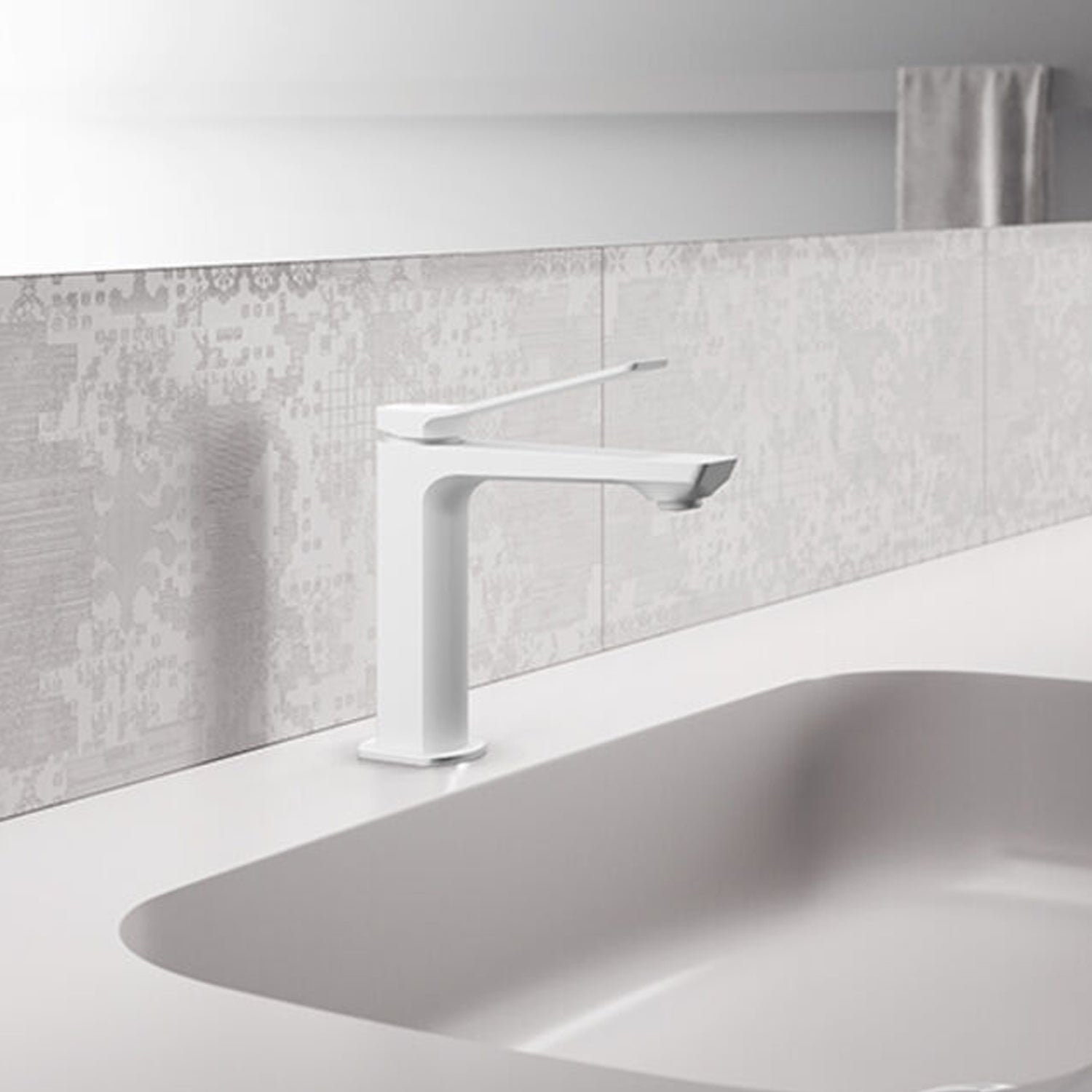 Miscelatore lavabo con scarico automatico Paffoni Tilt Bianco Opaco by CeramicStore | Lo specialista del tuo bagno