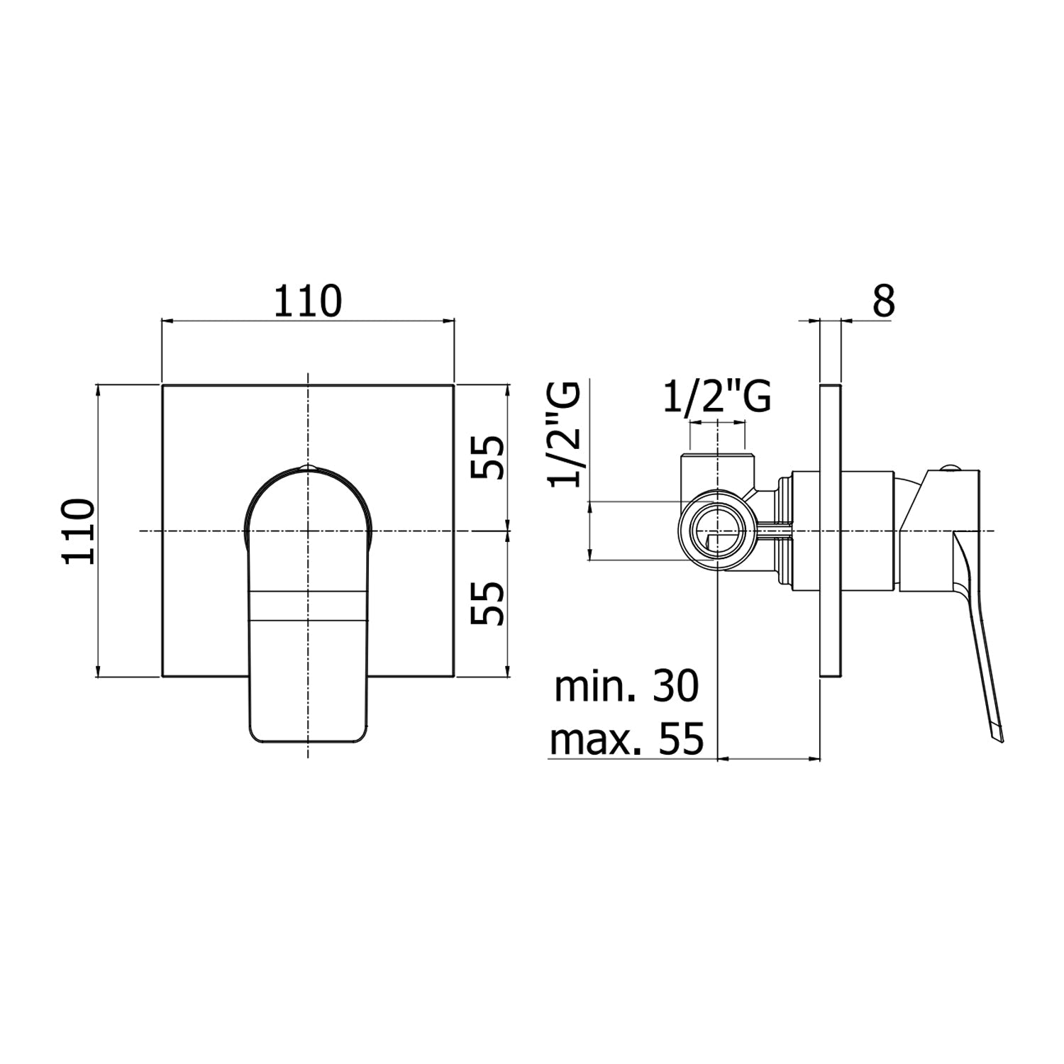  Miscelatore incasso doccia ad una uscita modello Tilt Paffoni cromato by CeramicStore | Lo specialista del tuo bagno