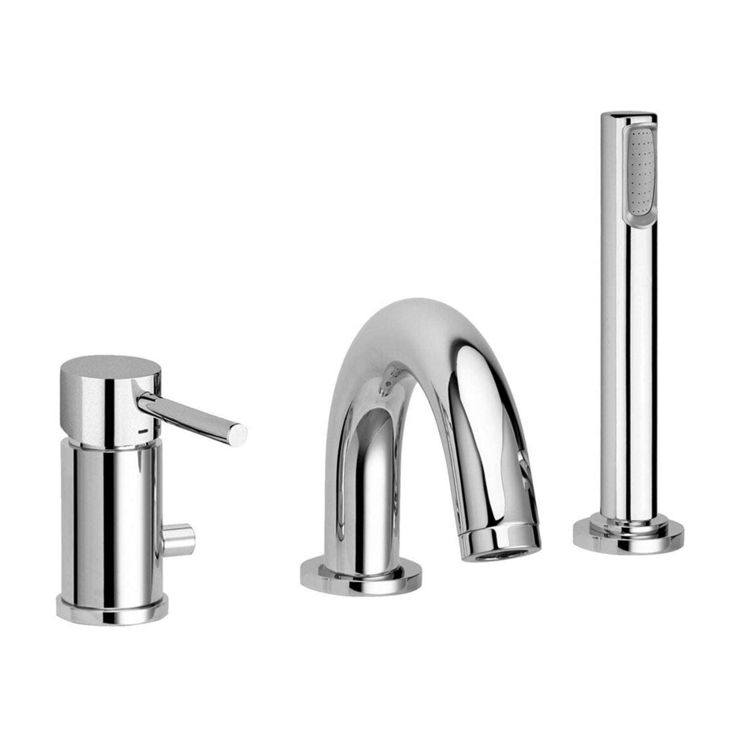 Miscelatore bordo vasca Paffoni Light con bocca di erogazione e doccia estraibile by CeramicStore | Lo specialista del tuo bagno