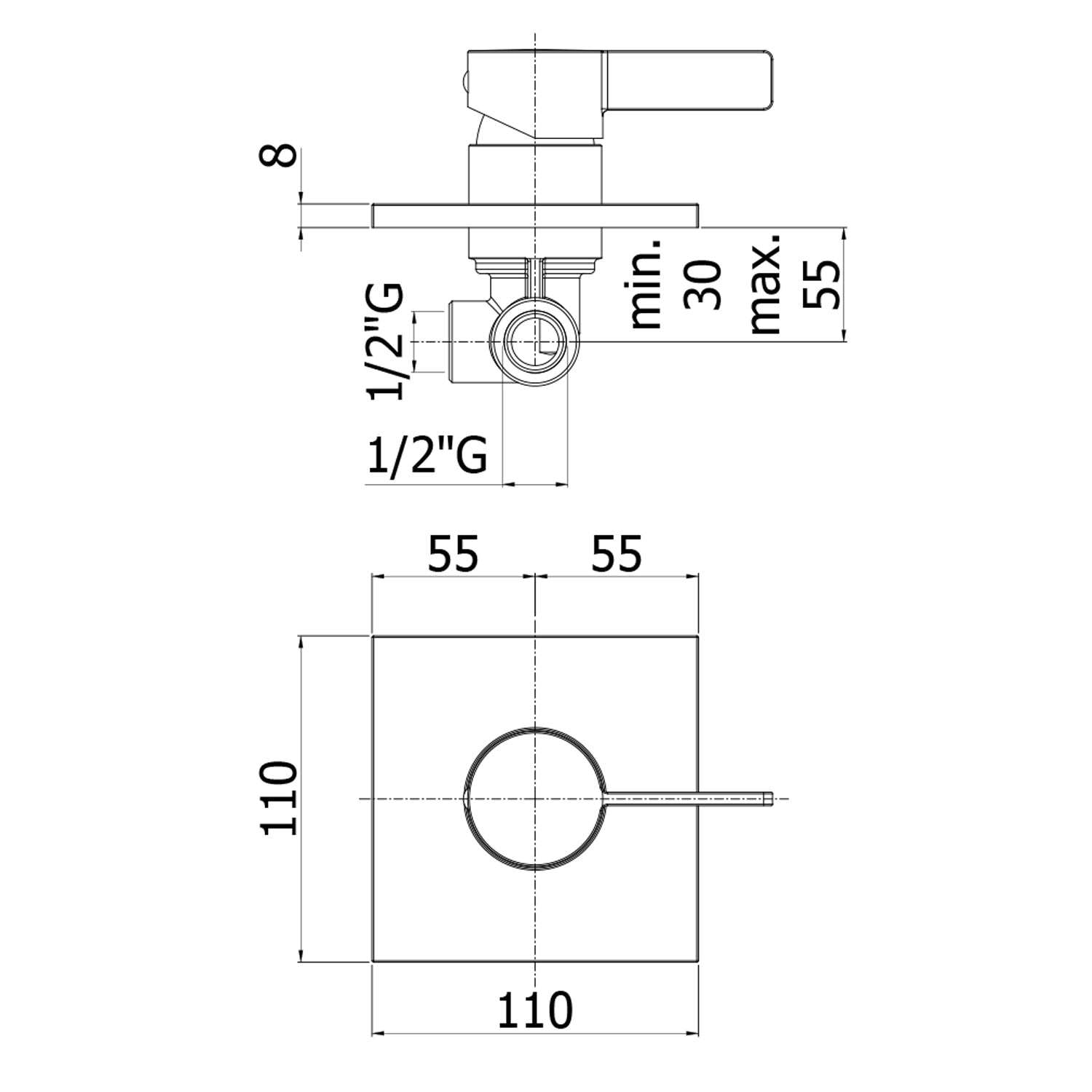  Miscelatore incasso doccia 1 uscita Paffoni Rock senza deviatore by CeramicStore | Lo specialista del tuo bagno