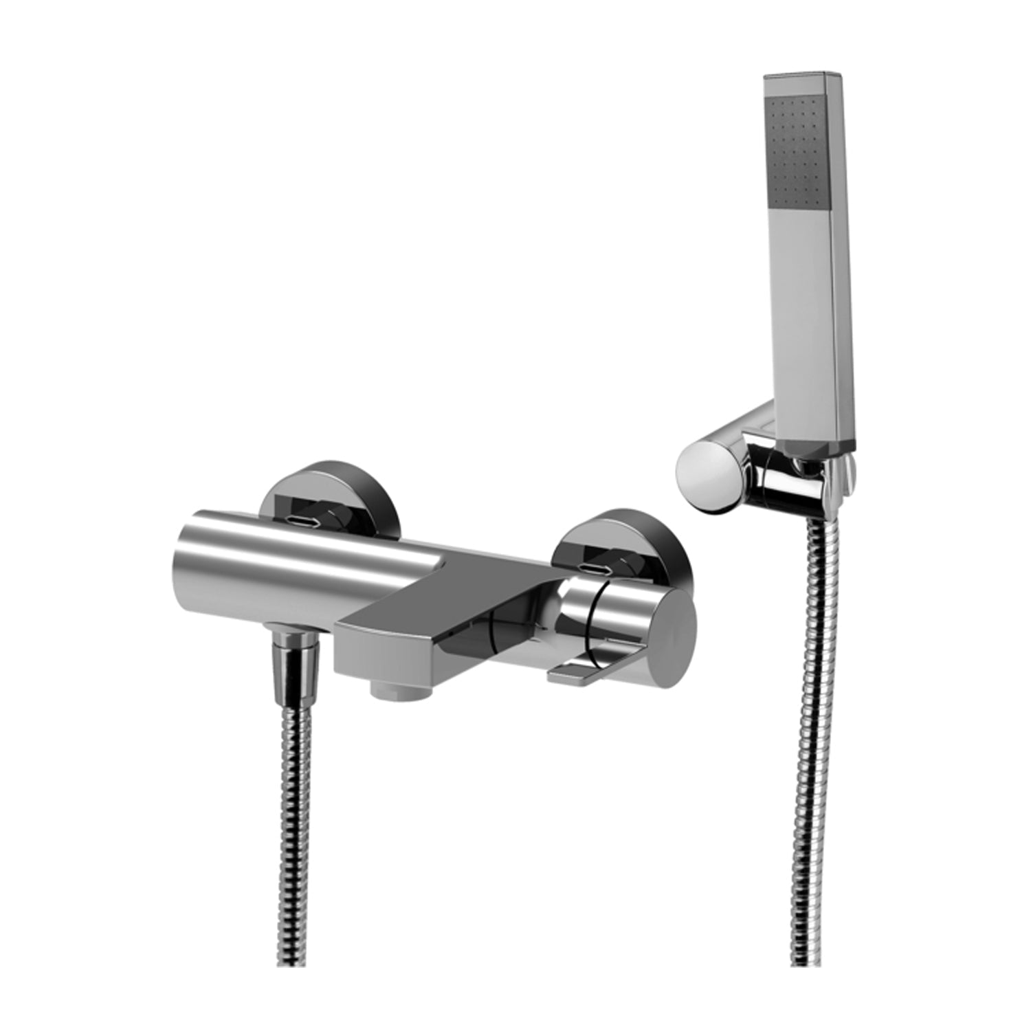 Miscelatore vasca-doccia Paffoni Rock con supporto a muro snodato in abs e deviatore by CeramicStore | Lo specialista del tuo bagno