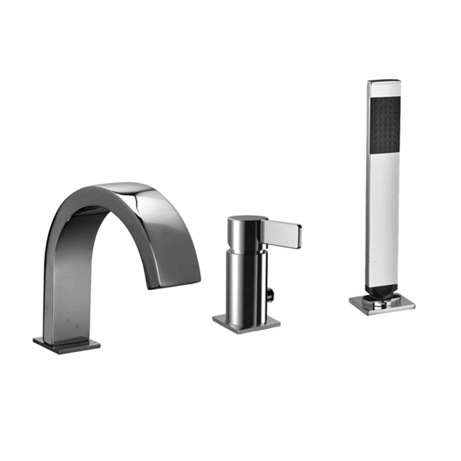 Miscelatore bordo vasca Paffoni Rock con deviatore e bocca a cascata 3 fori by CeramicStore | Lo specialista del tuo bagno