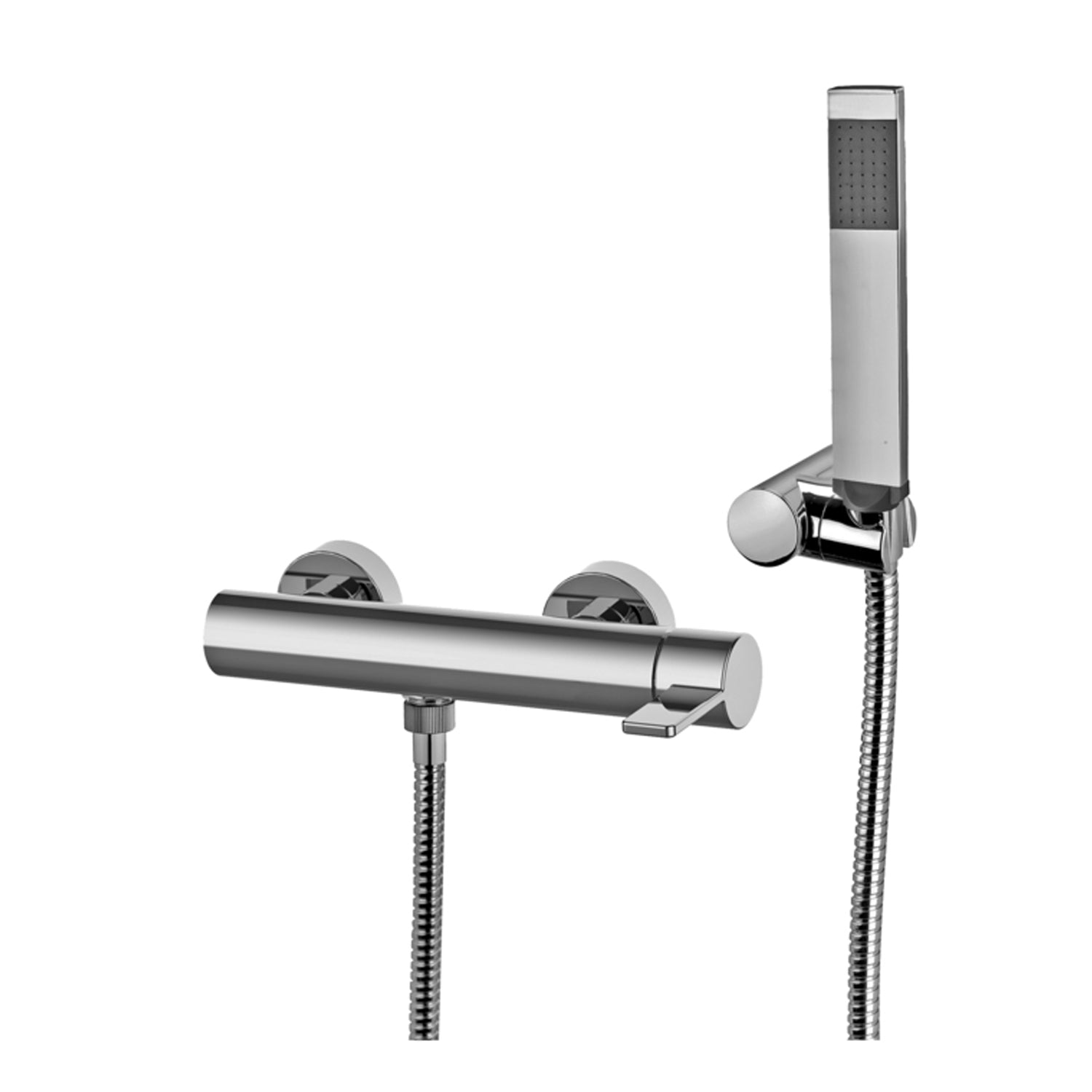 Miscelatore doccia Paffoni Rock con supporto a muro snodato in abs