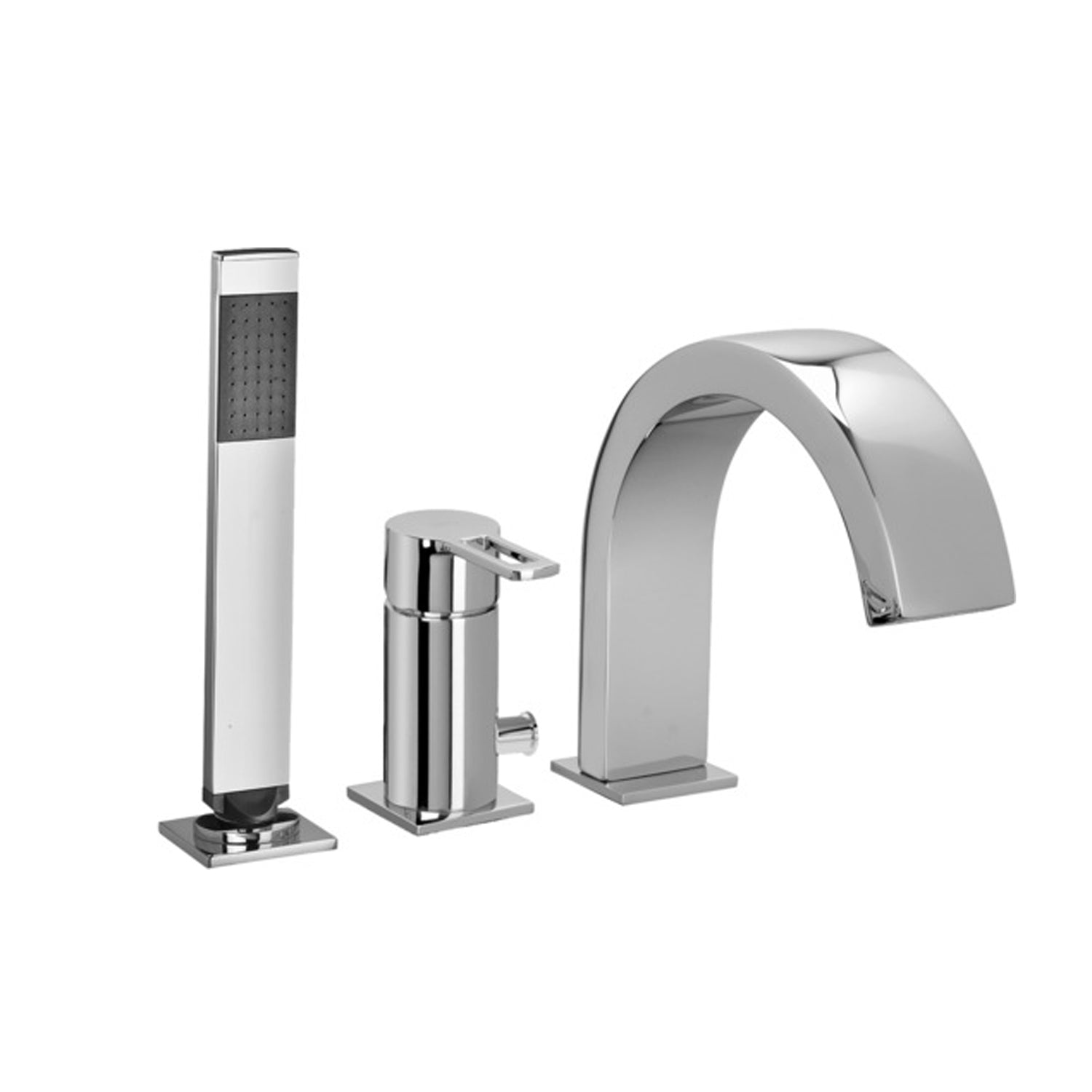 Miscelatore bordo vasca Paffoni Ringo West con deviatore e bocca a cascata 3 fori by CeramicStore | Lo specialista del tuo bagno