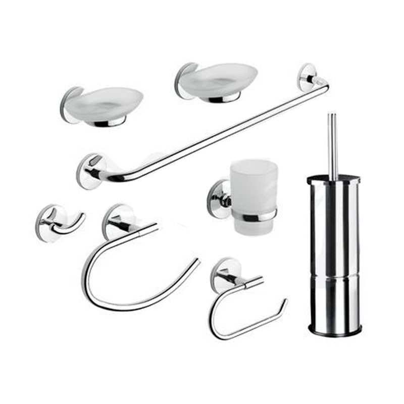 Set accessori bagno Metaform serie Otto/One pezzi in ottone e vetro by CeramicStore | Lo specialista del tuo bagno