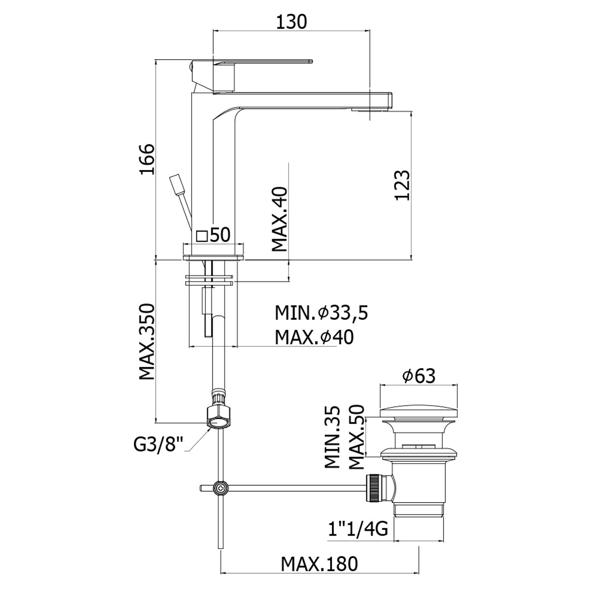  Miscelatore lavabo Paffoni modello Tango con piletta Click-Clack inclusa by CeramicStore | Lo specialista del tuo bagno