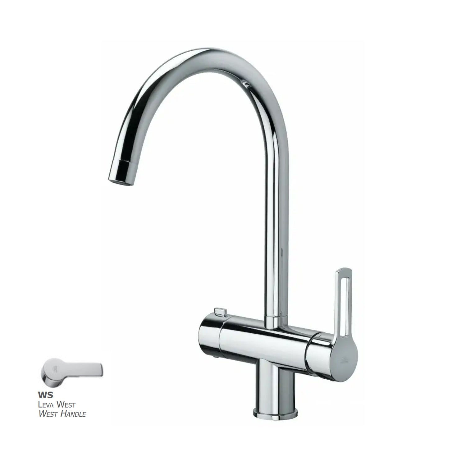 Miscelatore lavello con canna orientabile e attacco lavastoviglie Paffoni serie West - Cromato by CeramicStore | Lo specialista del tuo bagno